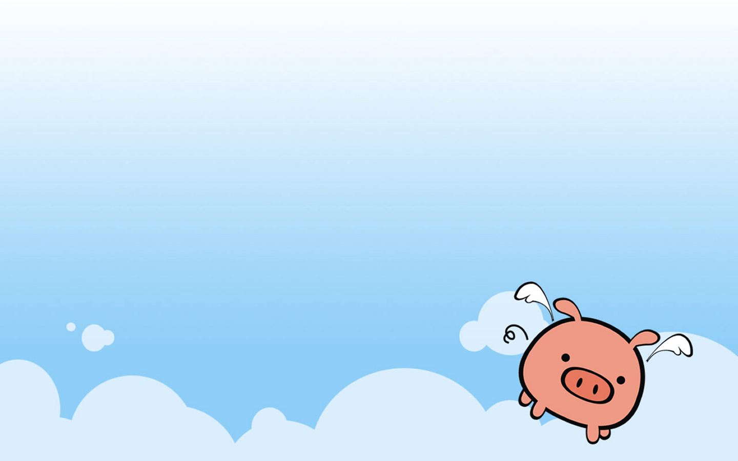 1440x900 Cute Pig Wallpaper for iPad