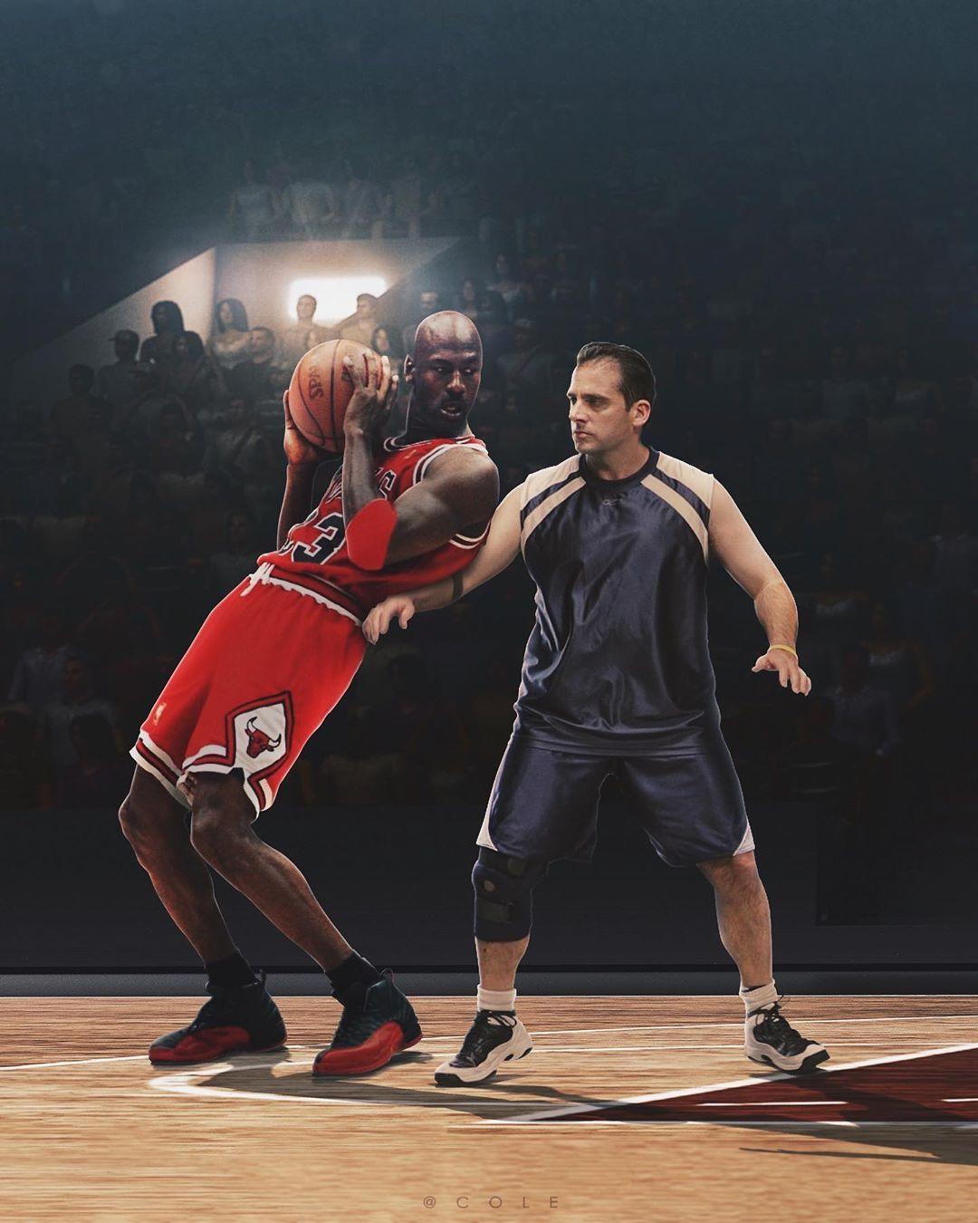 1080x1350 Michael Scott Vs Michael Jordan Playing Basketball Up And Take My Money