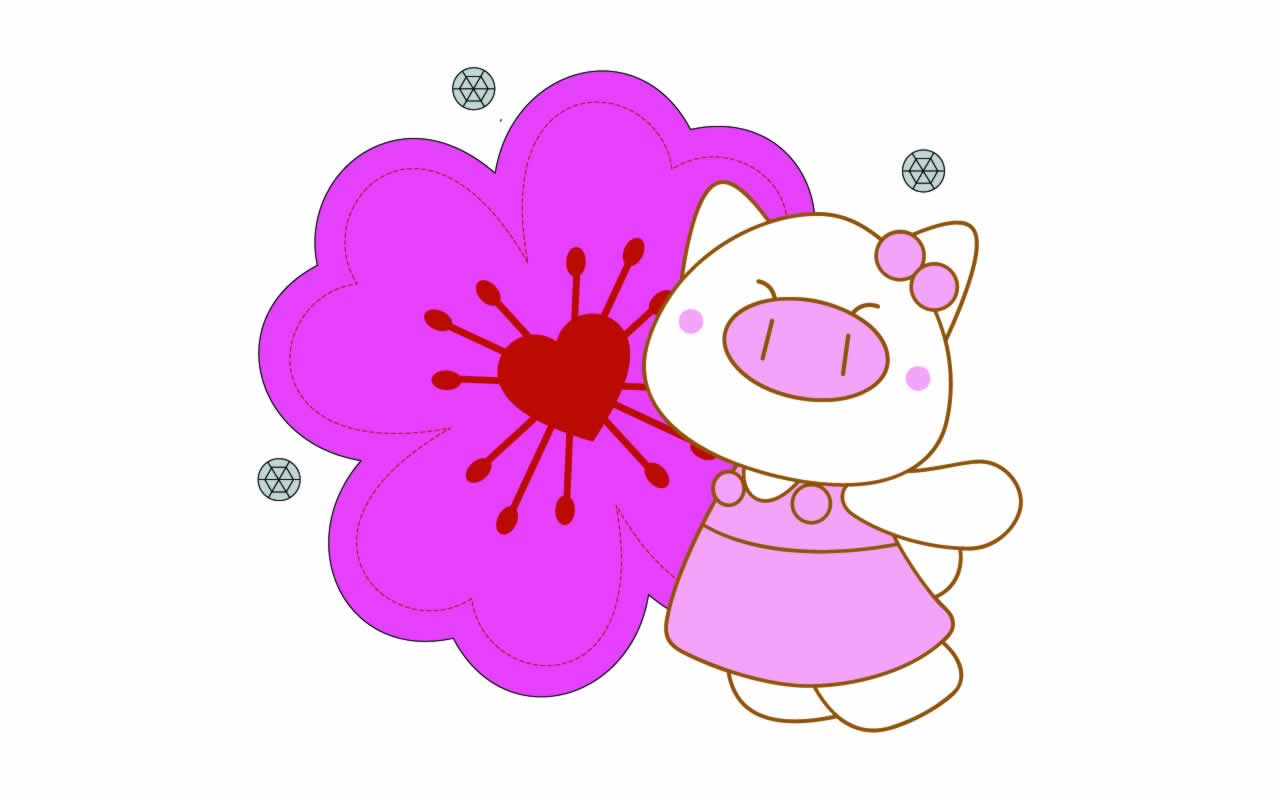 1280x800 Pig Cartoon Wallpaper Wallpaper 8098