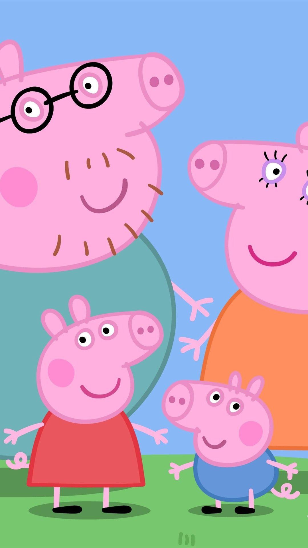 1080x1920 Pink Pig Wallpaper Peppa Pig Family, Download Wallpaper