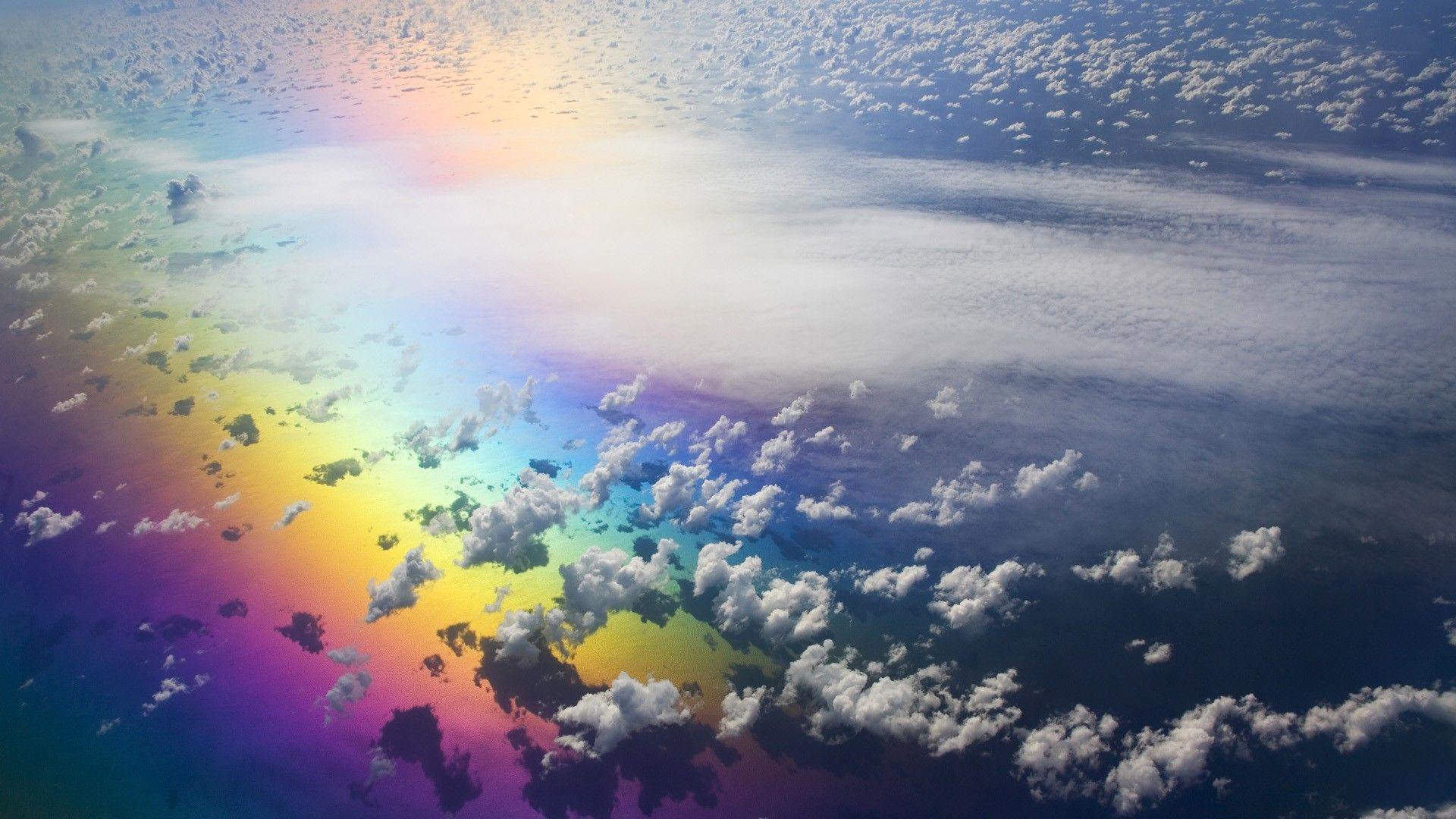 1920x1080 Ocean, Clouds, Aerial, Stock Image, Background Colorful, Colourful, HD Nature Wallpaper, Display, rainbow
