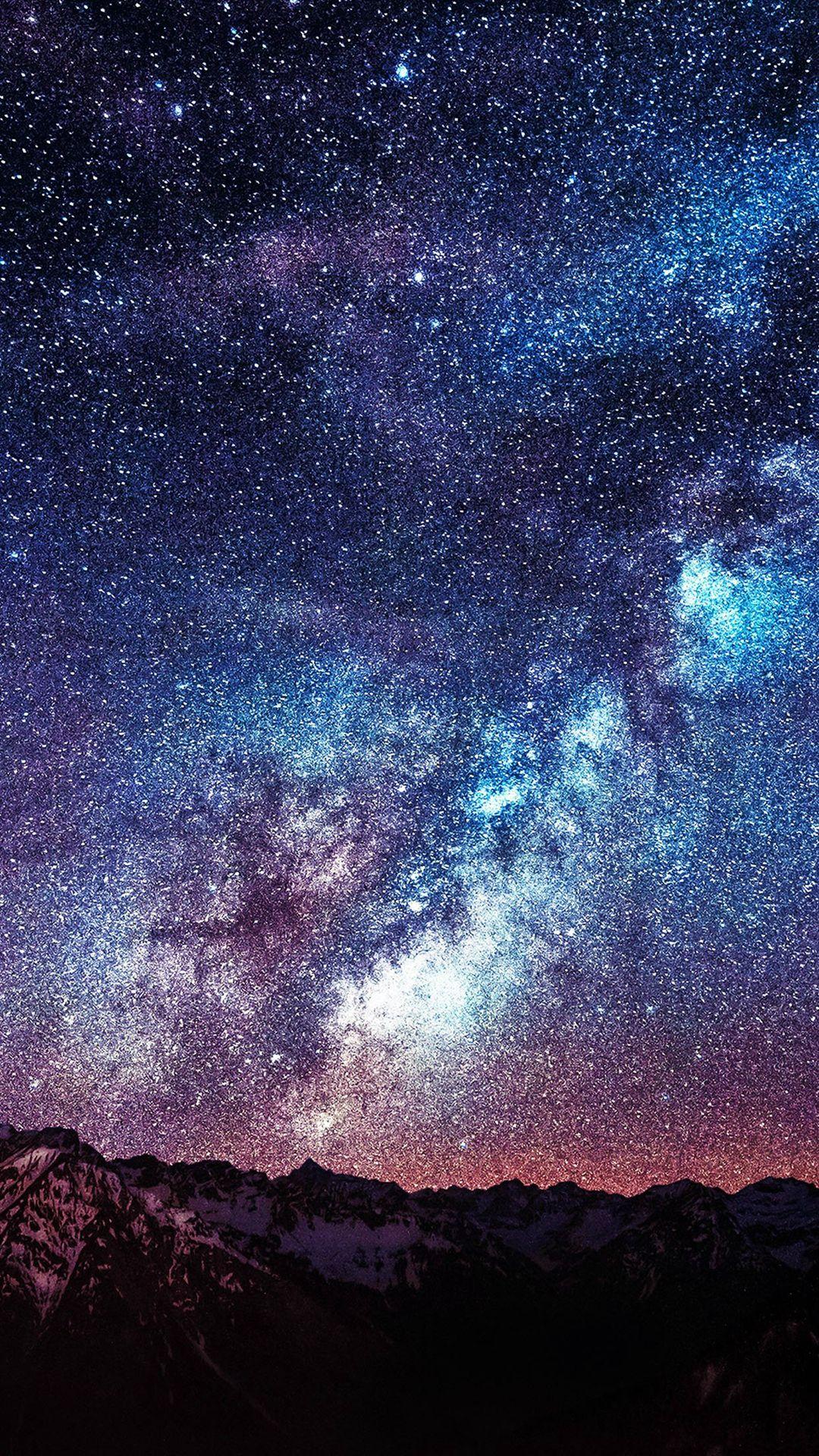 1080x1920 Amazing Milkyway Space Mountain Red Tải xuống Hình nền iPhone 8