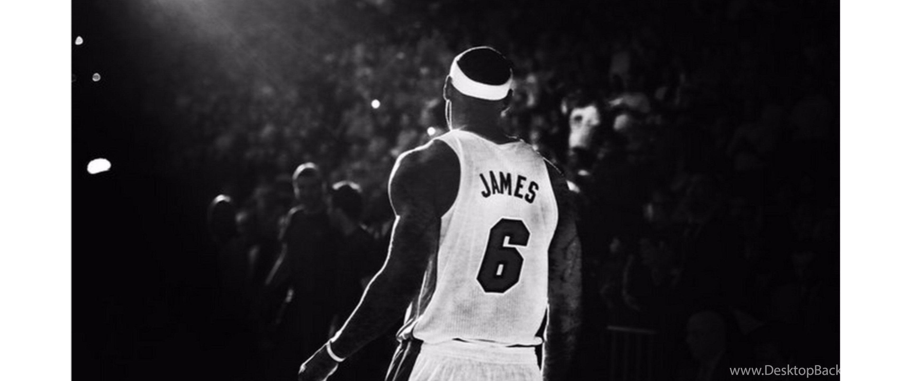 3440x1440 Black And White 4K Lebron James Wallpaper Desktop Background