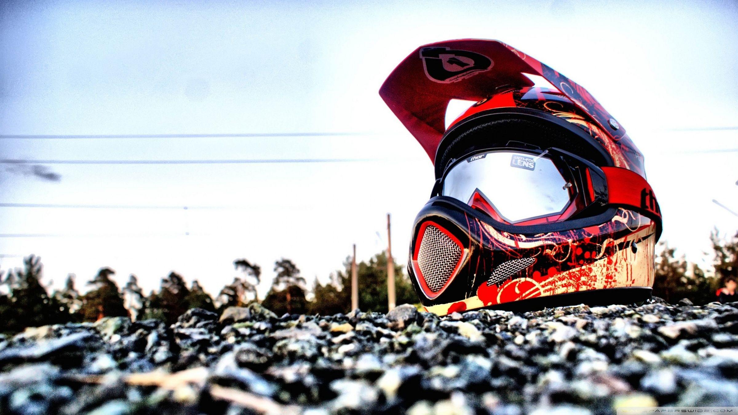 2400x1350 Downhill Biking Helmet ❤ 4K HD Desktop Wallpaper for 4K Ultra HD TV