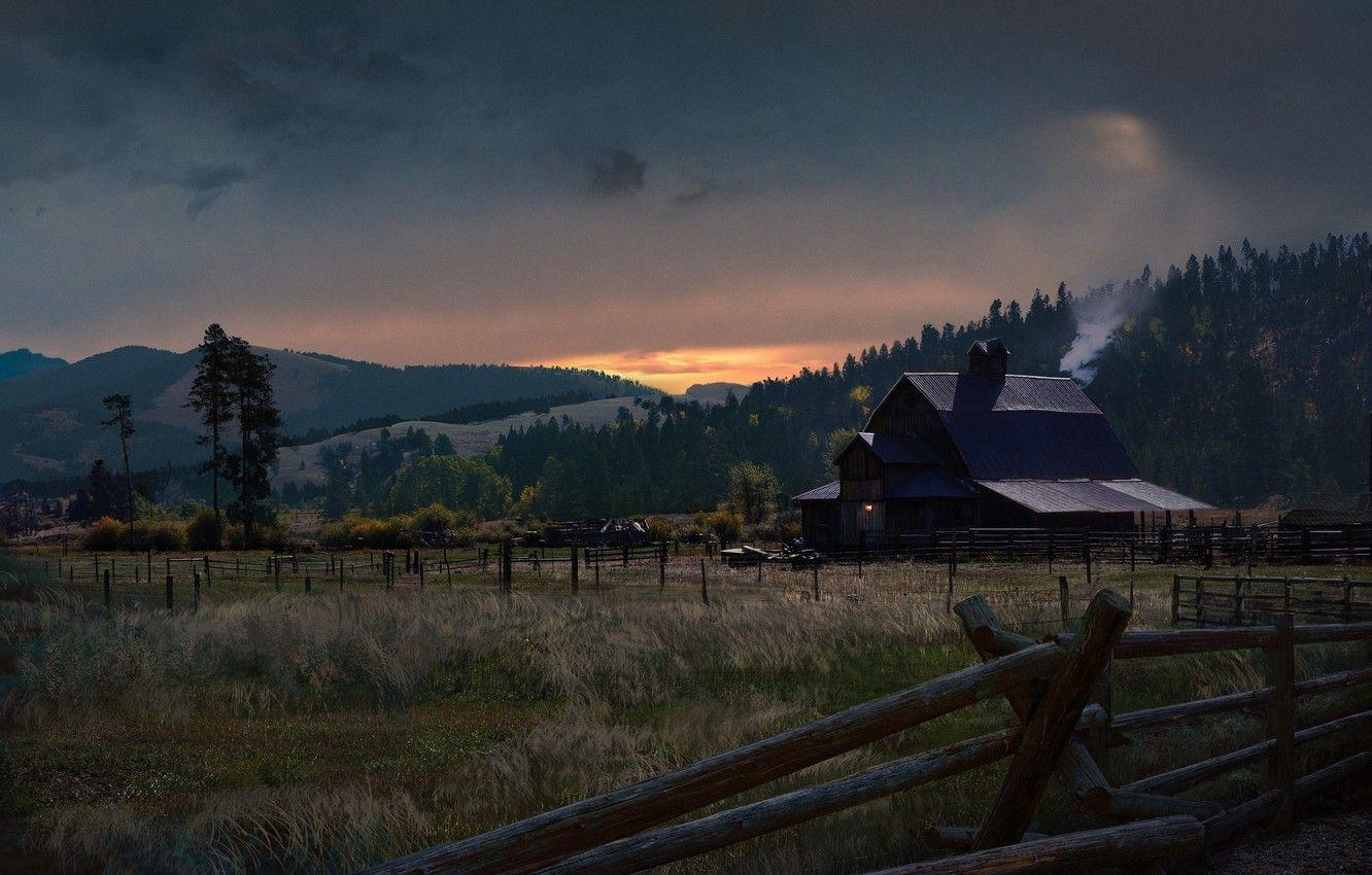 1332x850 Wallpaper night, village, farm, Far Cry - for desktop, section игры