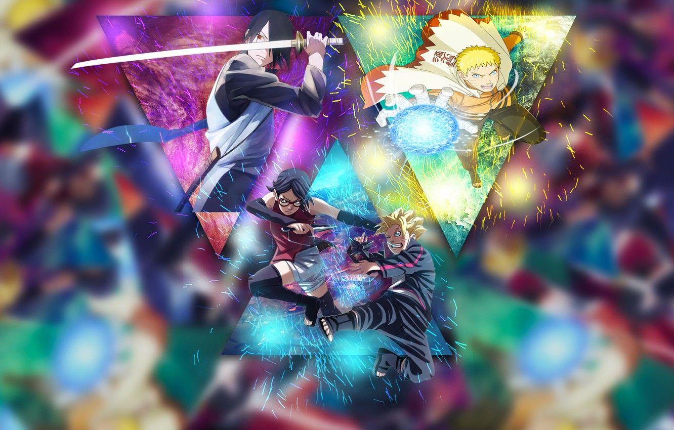 1332x850 Wallpaper Sasuke, Naruto, Sarada, Boruto image for desktop, section сёнэн