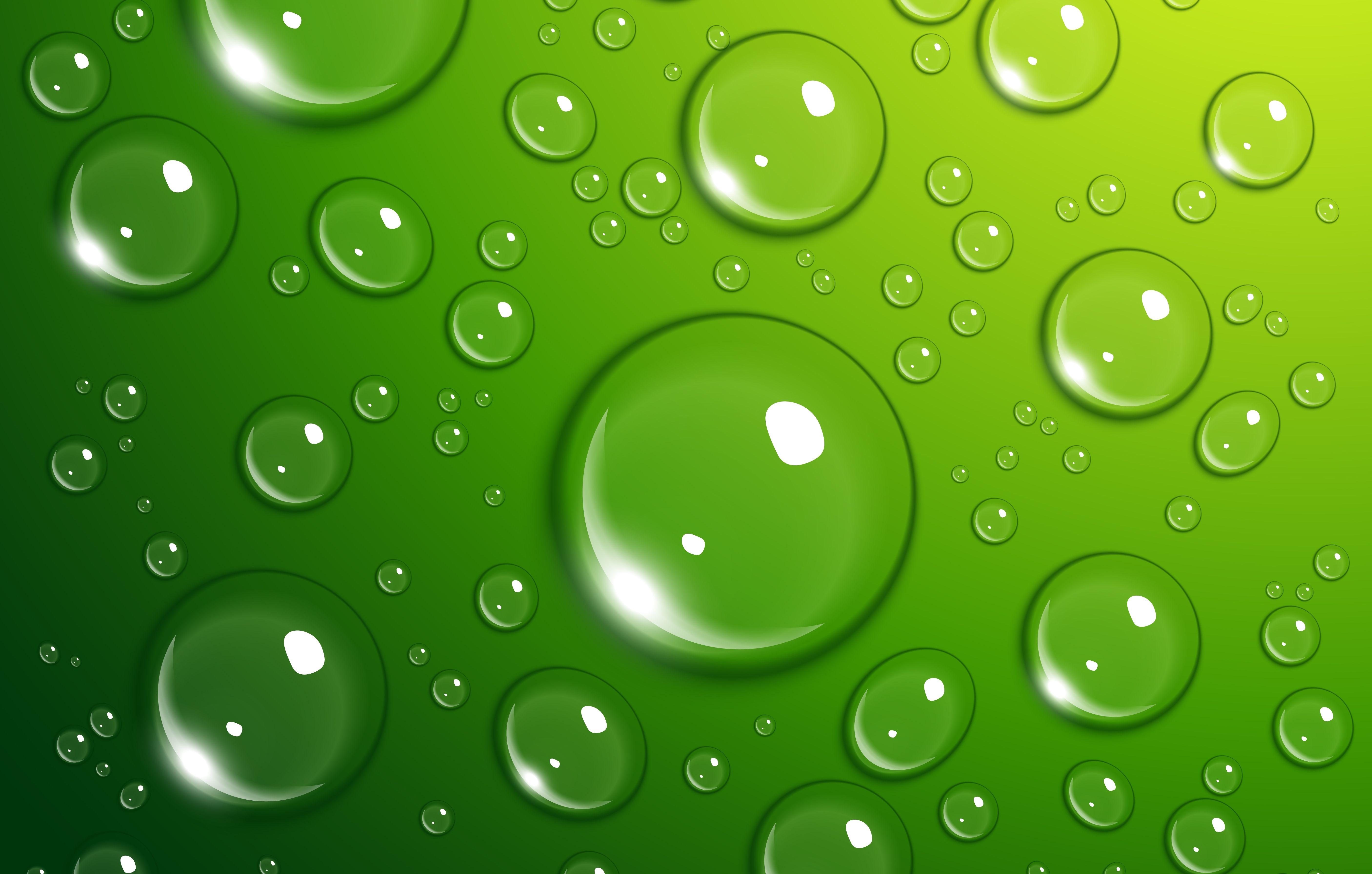 5625x3585 Green Water Bubble Background HD Wallpaper