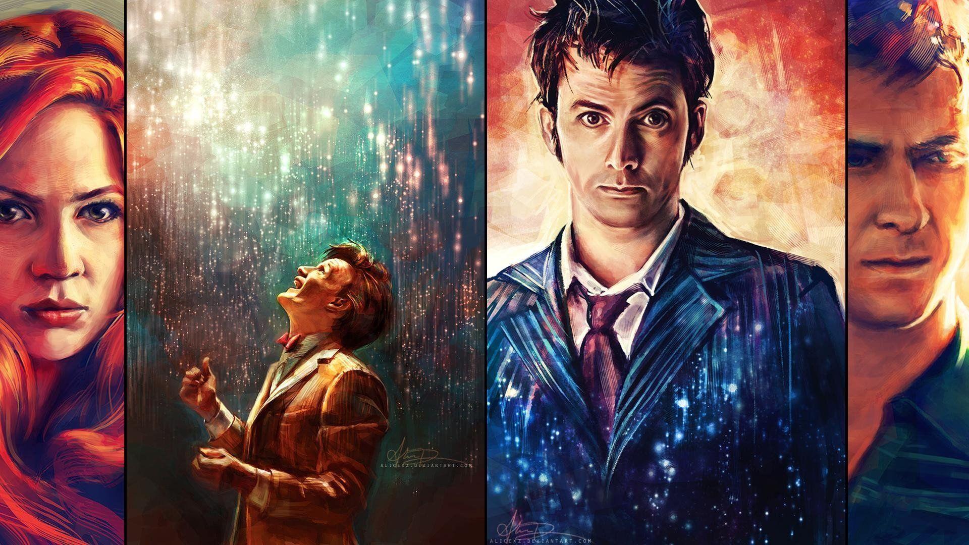 1920x1080 Doctor Who The Doctor Artwork Paintings David Tennant Matt Smith