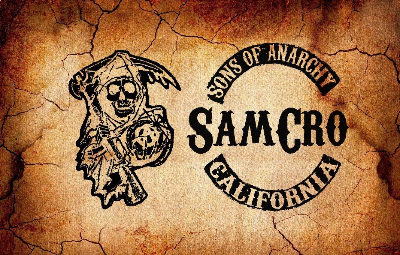 1332x850 Wallpaper children, logo, the series, logo, sons of anarchy, serial, samcro, anarchy, sons, sons image for desktop, section фильмы