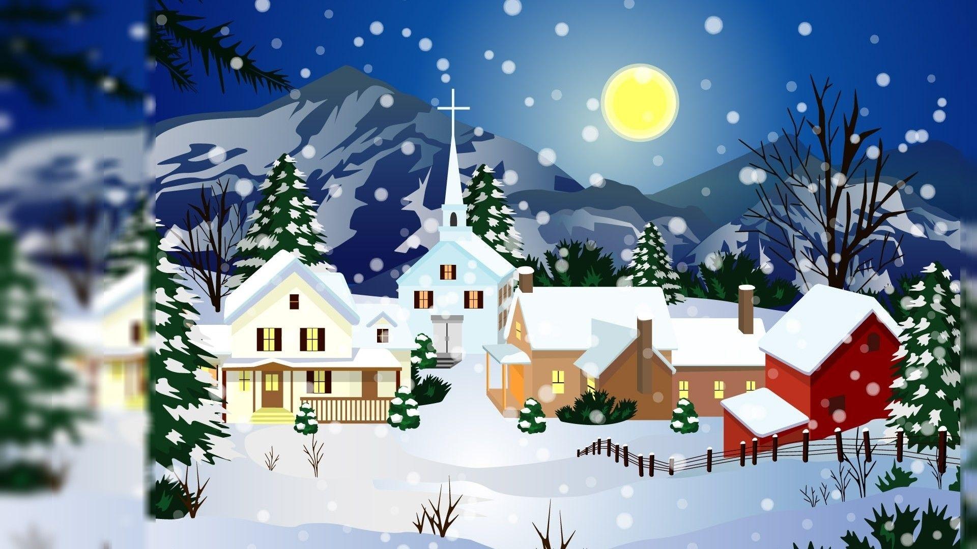 1920x1080 Cartoon Christmas Wallpaper