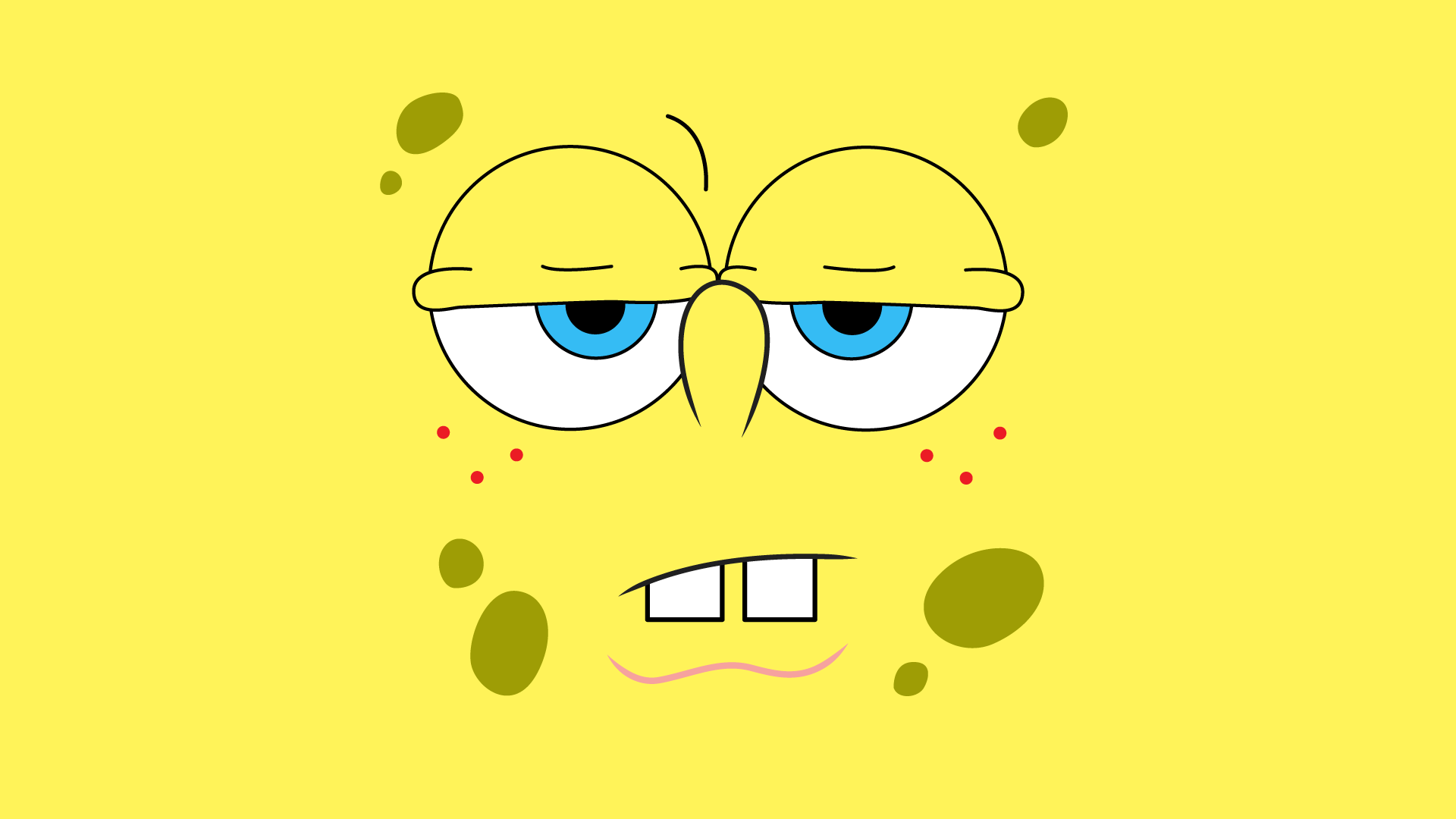 1920x1080 Desktop wallpaper spongebob squarepants, cartoon, funny, minimal, HD image, picture, background, 9ff1a8