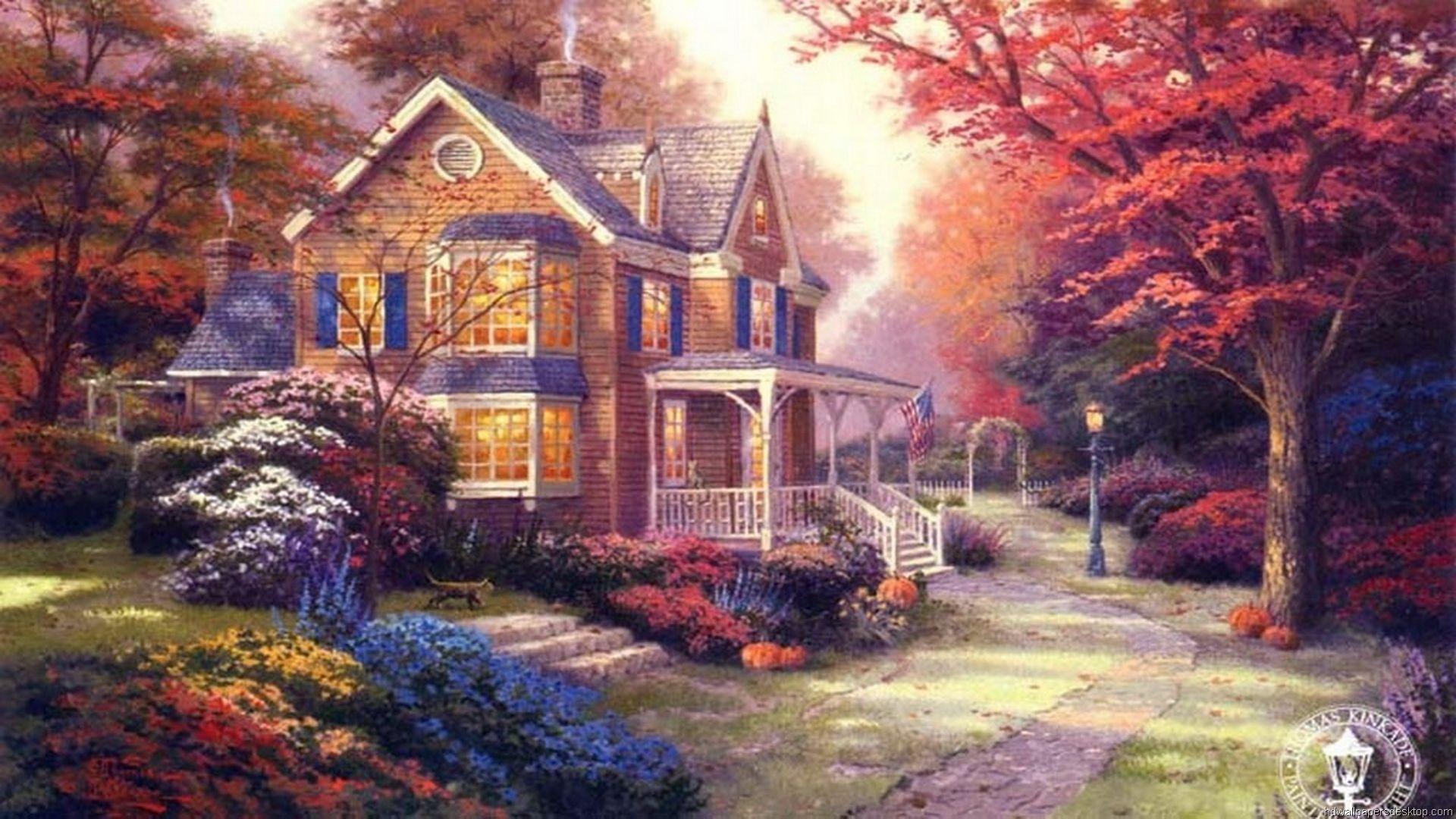 1920x1080 Free download thomas kinkade desktop wallpaper [1920x1080] for your Desktop, Mobile & Tablet. Explore Free Thomas Kinkade Wallpaper For Desktop. Thomas Kinkade Desktop Wallpaper Christmas