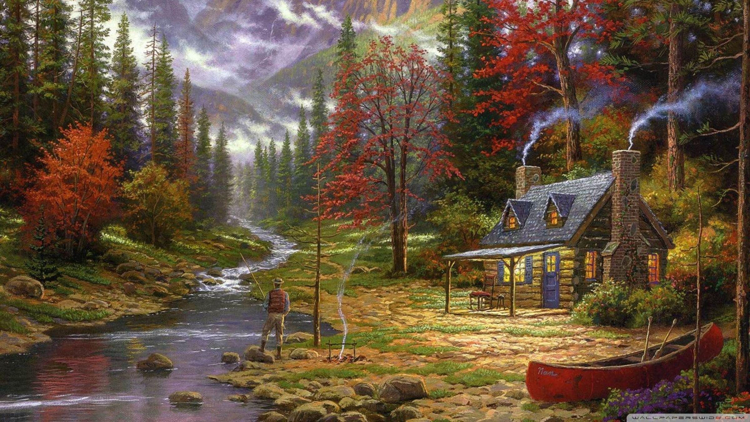 2400x1350 The Good Life by Thomas Kinkade Ultra HD Desktop Background Wallpaper for : Multi Display, Dual Monitor : Tablet