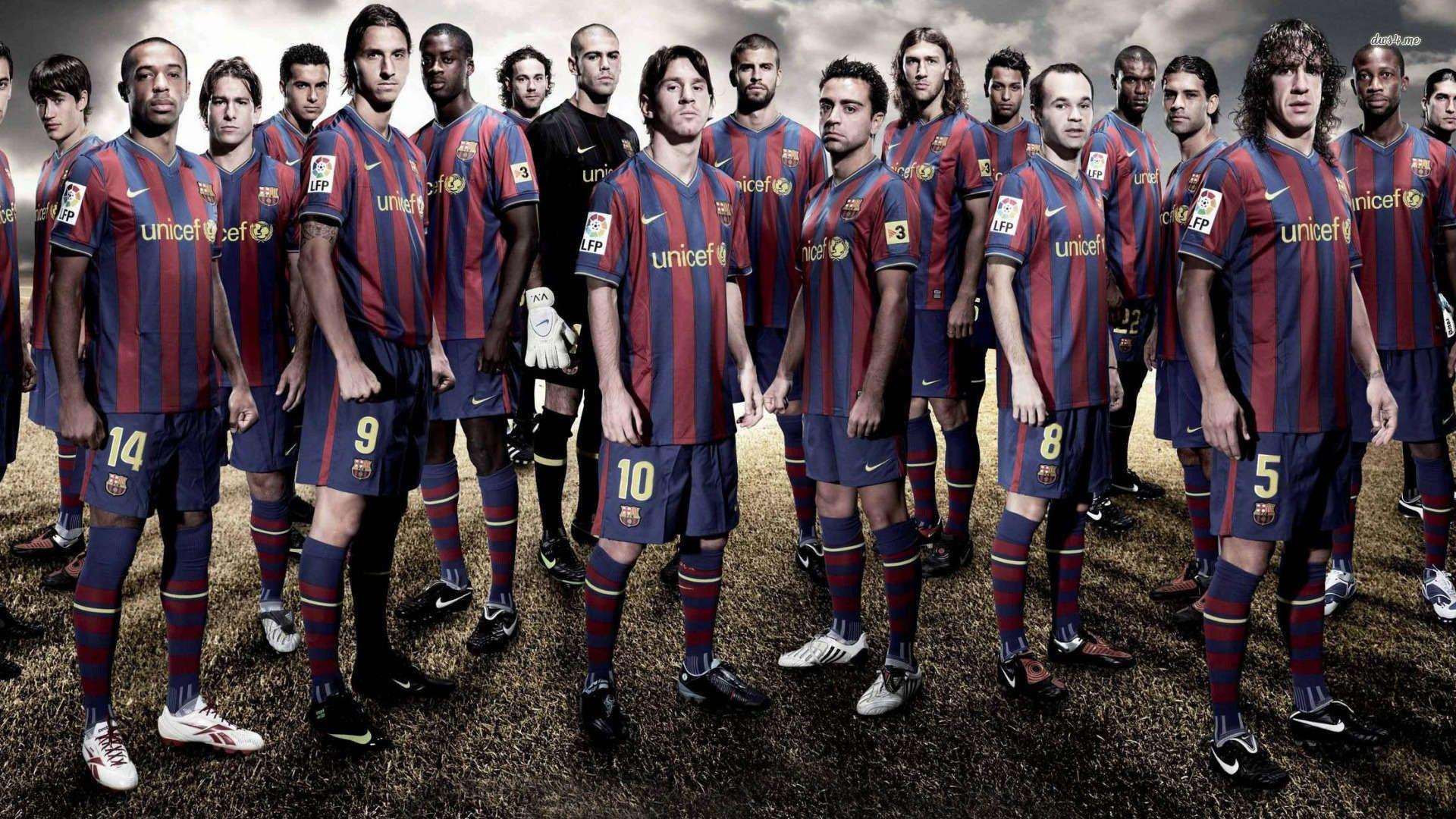 zwak Hulpeloosheid zweer FC Barcelona Team Wallpapers - Top Free FC Barcelona Team Backgrounds -  WallpaperAccess