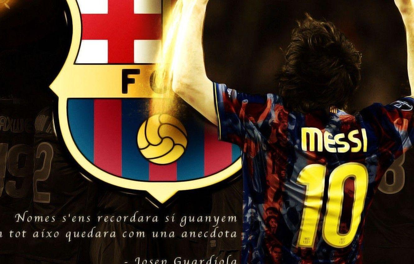 1332x850 Wallpaper wallpaper, sport, logo, football, Lionel Messi, player, FC Barcelona image for desktop, section спорт