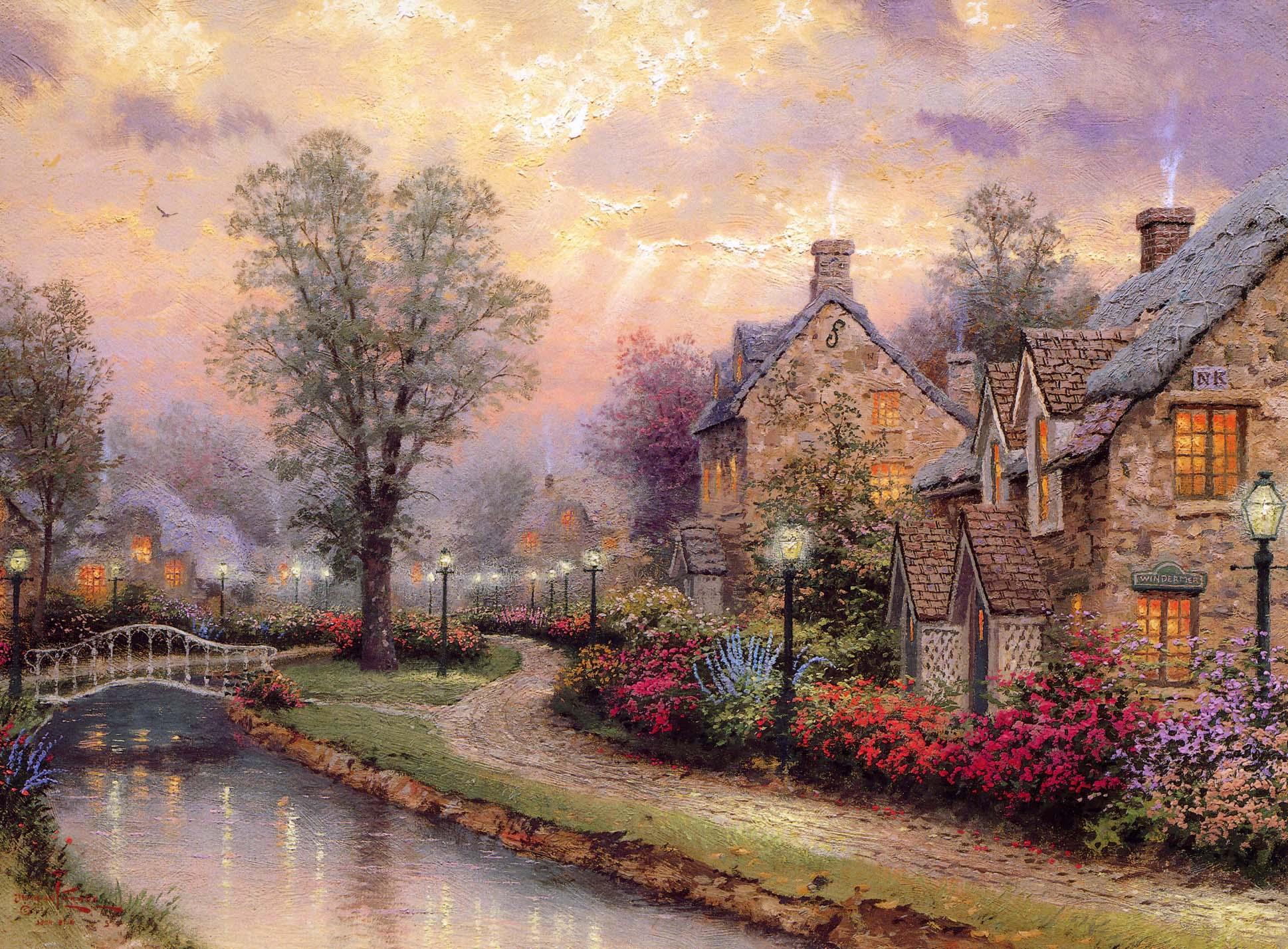 Thomas Kinkade Fall Wallpapers - Top Free Thomas Kinkade Fall ...