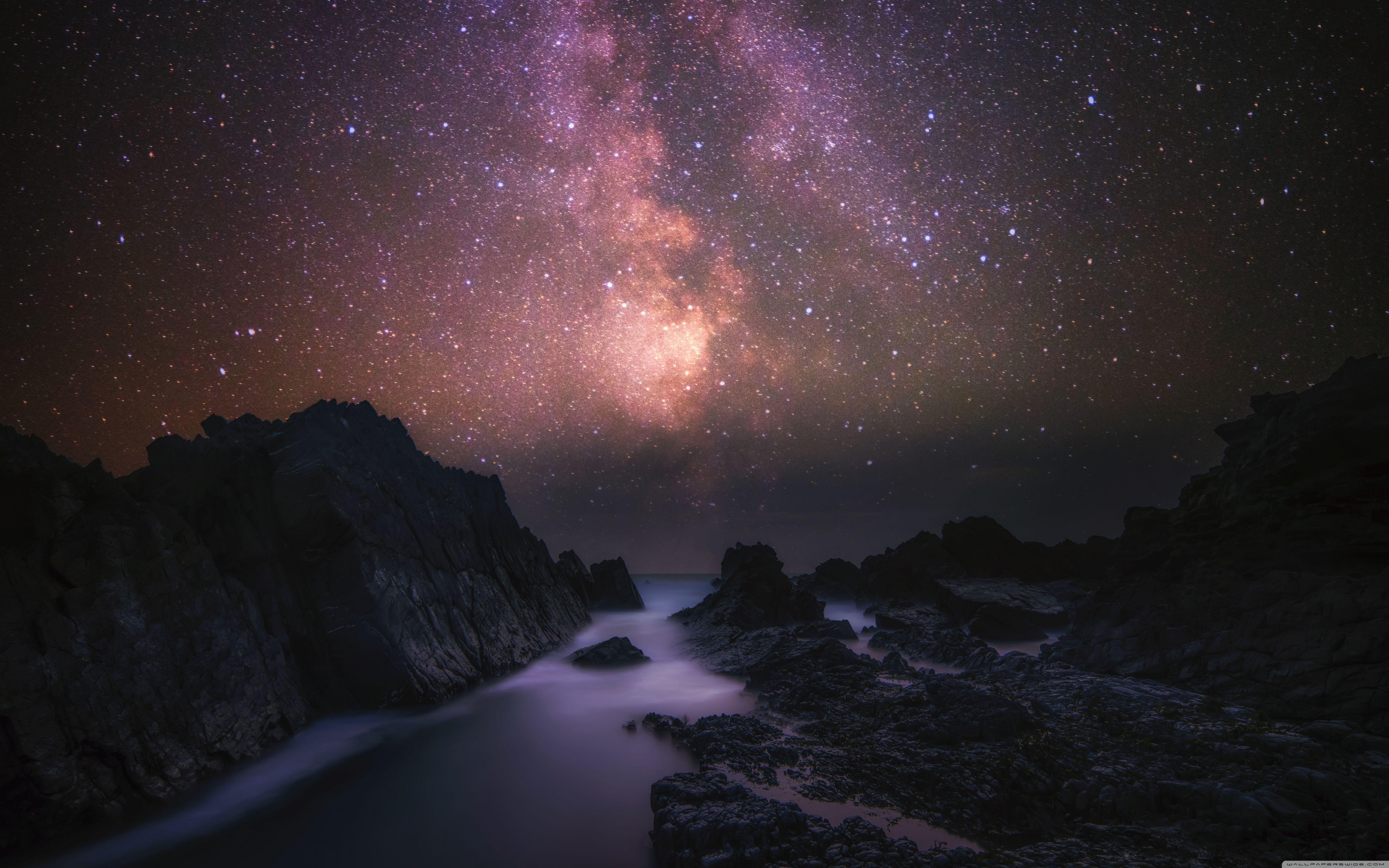 Milky Way Ocean Wallpapers - Top Free Milky Way Ocean Backgrounds -  WallpaperAccess