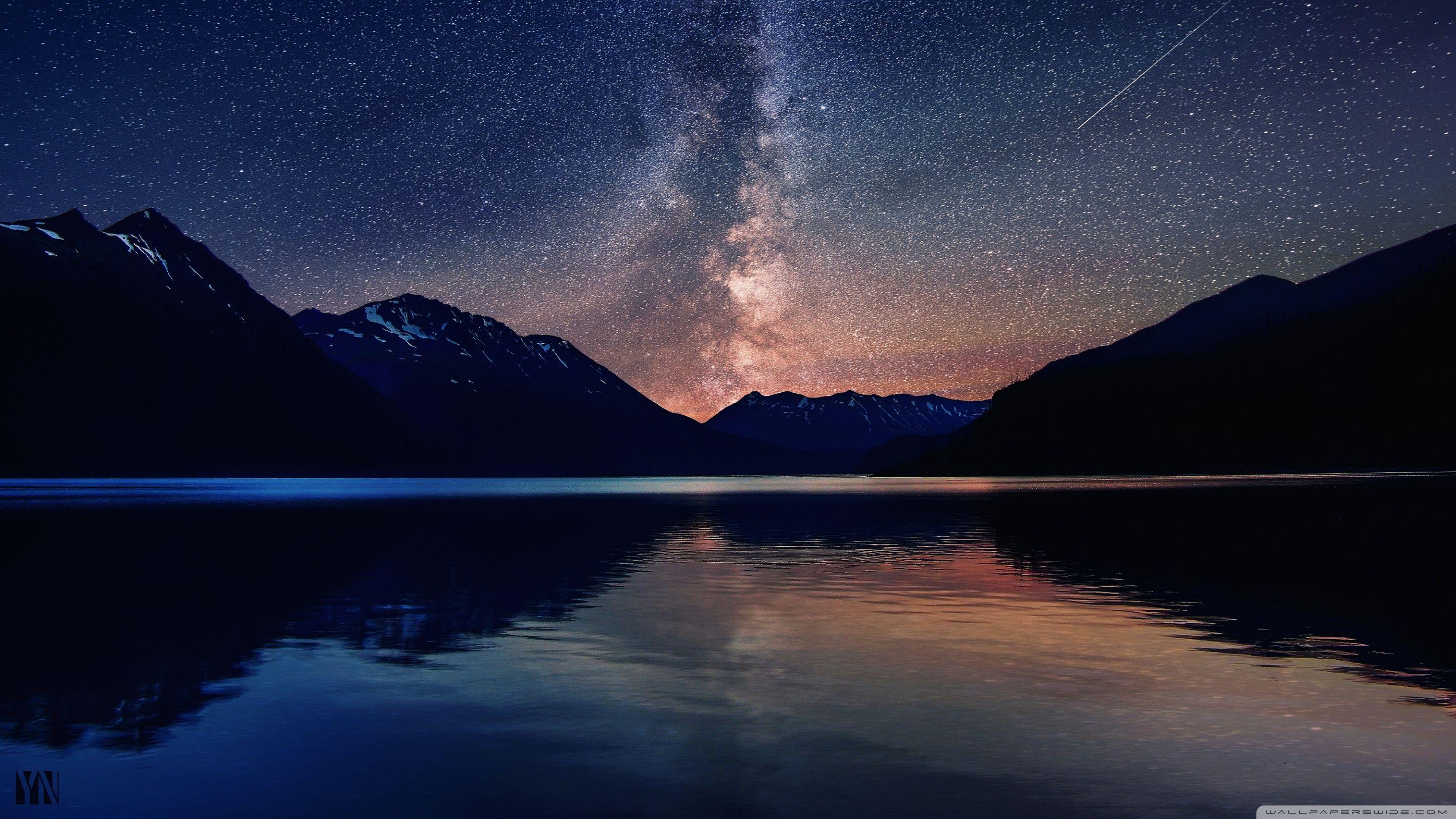 2880x1620 Milky Way Mountains Landscape by Yakub Nihat Ultra HD Desktop Background Wallpaper for 4K UHD TV : Tablet