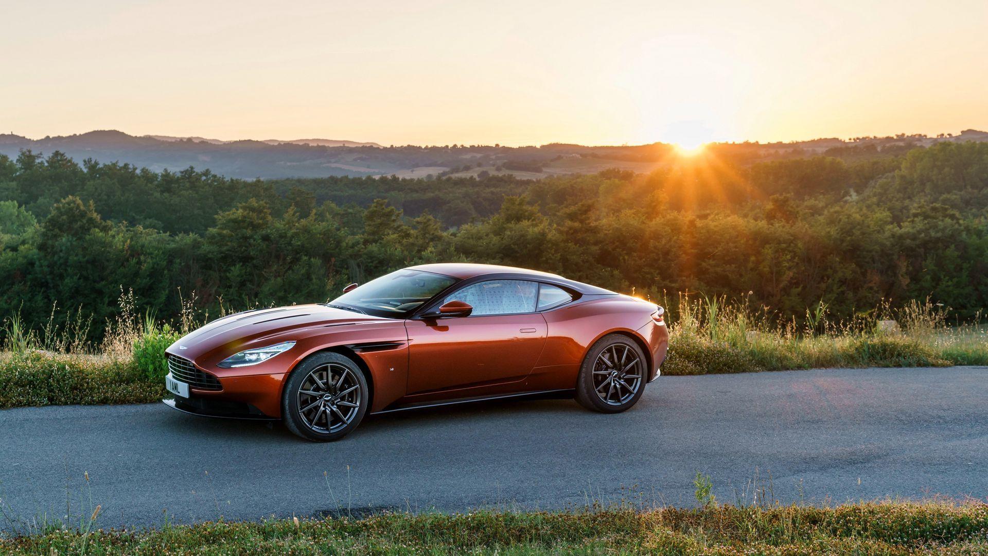 1920x1080 Download wallpaper 1920x1080 aston martin, db side view, sunset full hd, hdtv, fhd, 1080p HD background