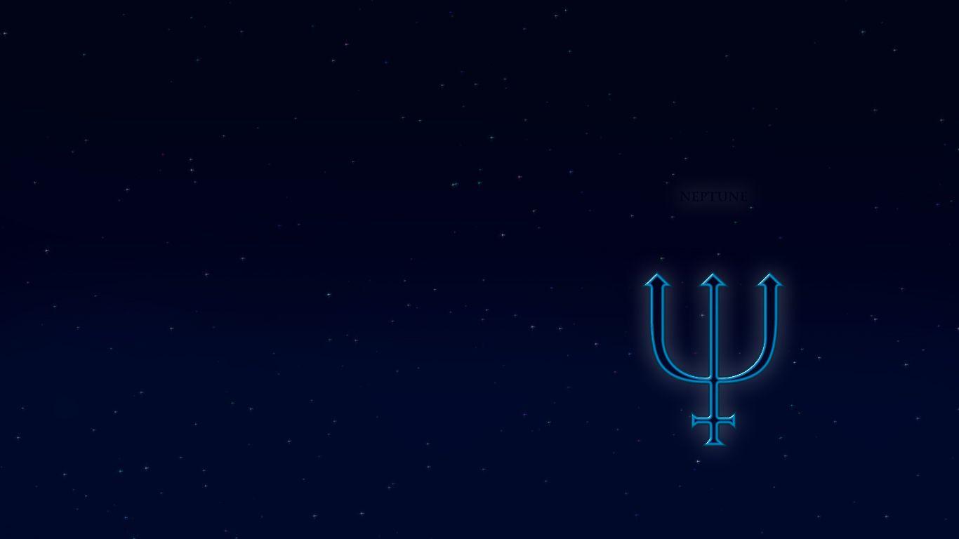 1366x768 Neptune alchemical symbol Fan Art