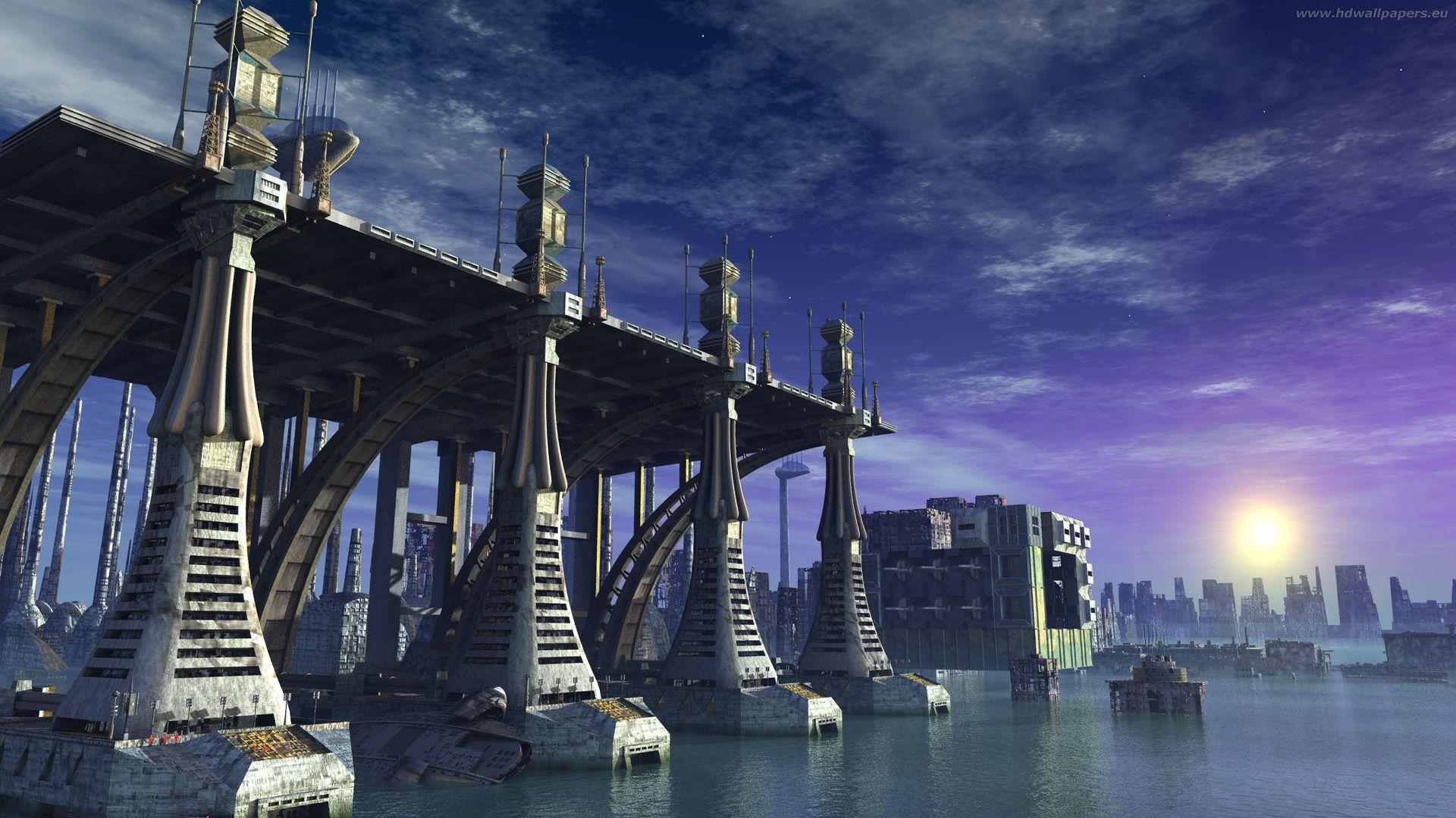 1920x1080 Sci Fi City Wallpaper