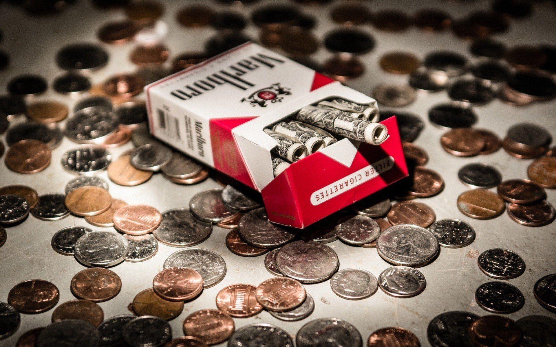 1920x1200 marlboro, Cigarettes, Coins, Money Wallpaper HD / Desktop and Mobile Background