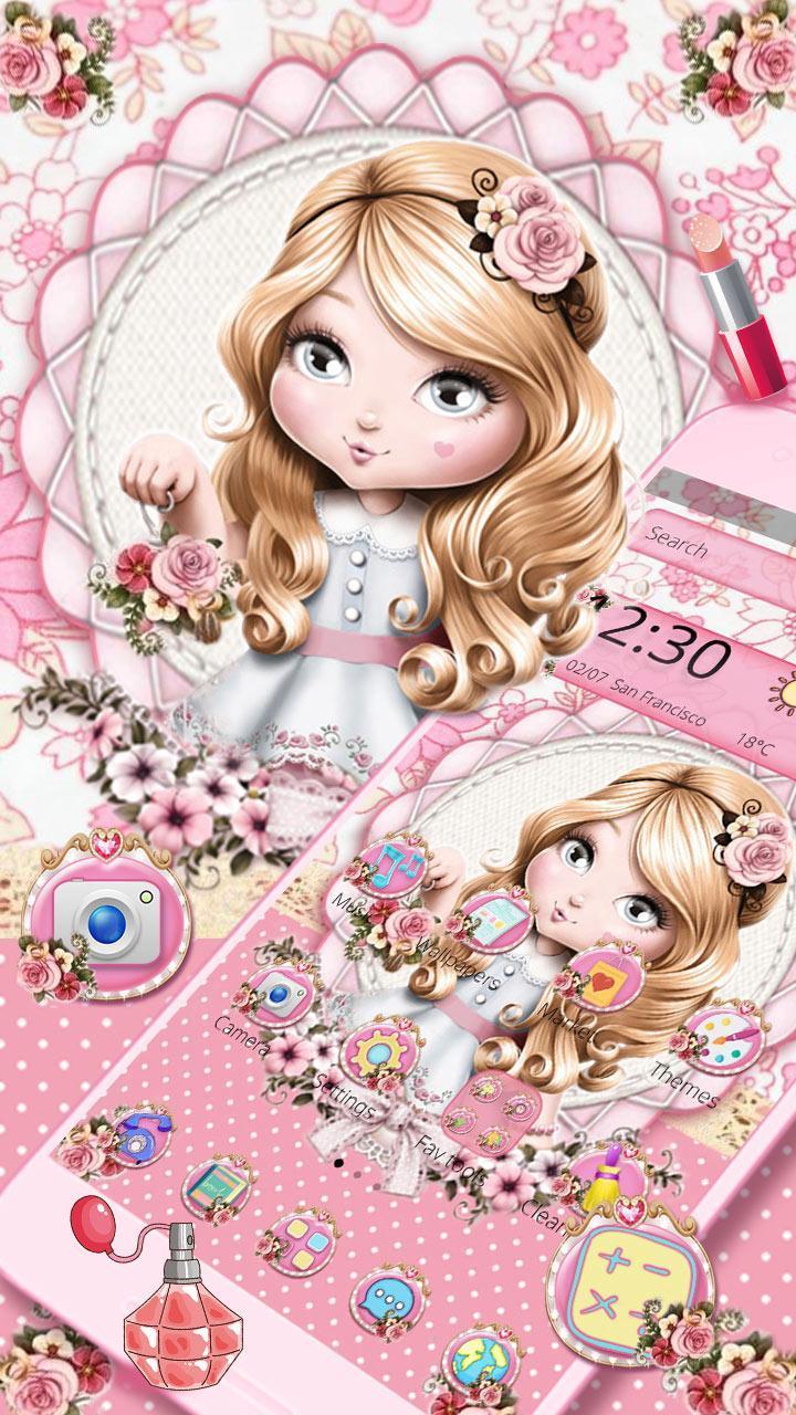 720x1280 Cute Fancy Doll Theme for Android