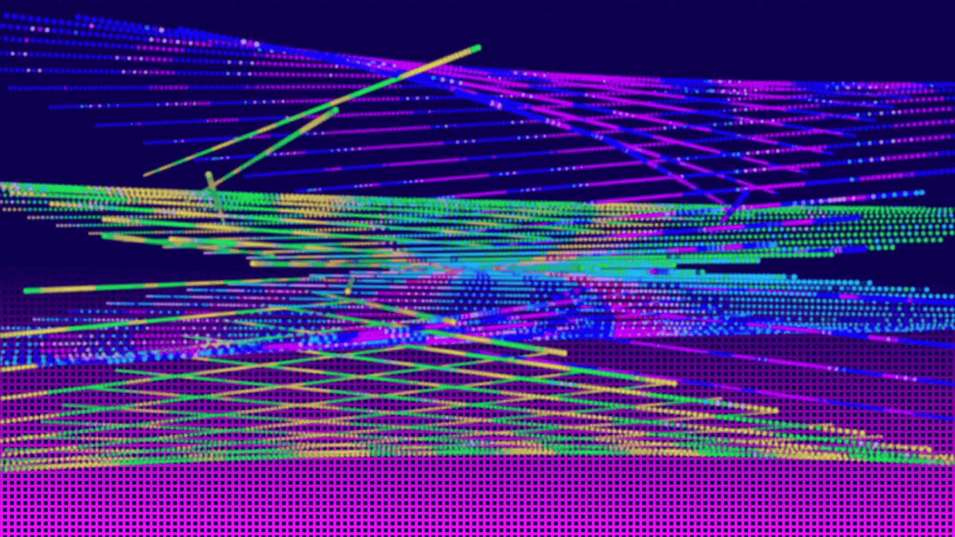 1920x1080 Rotating moving abstract shapes. Colorful looped graphic animation
