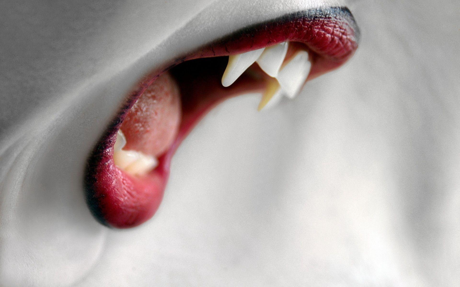 1920x1200 Wallpaper. Beautiful picture. photo. picture. teeth, mouth, vampire, grin