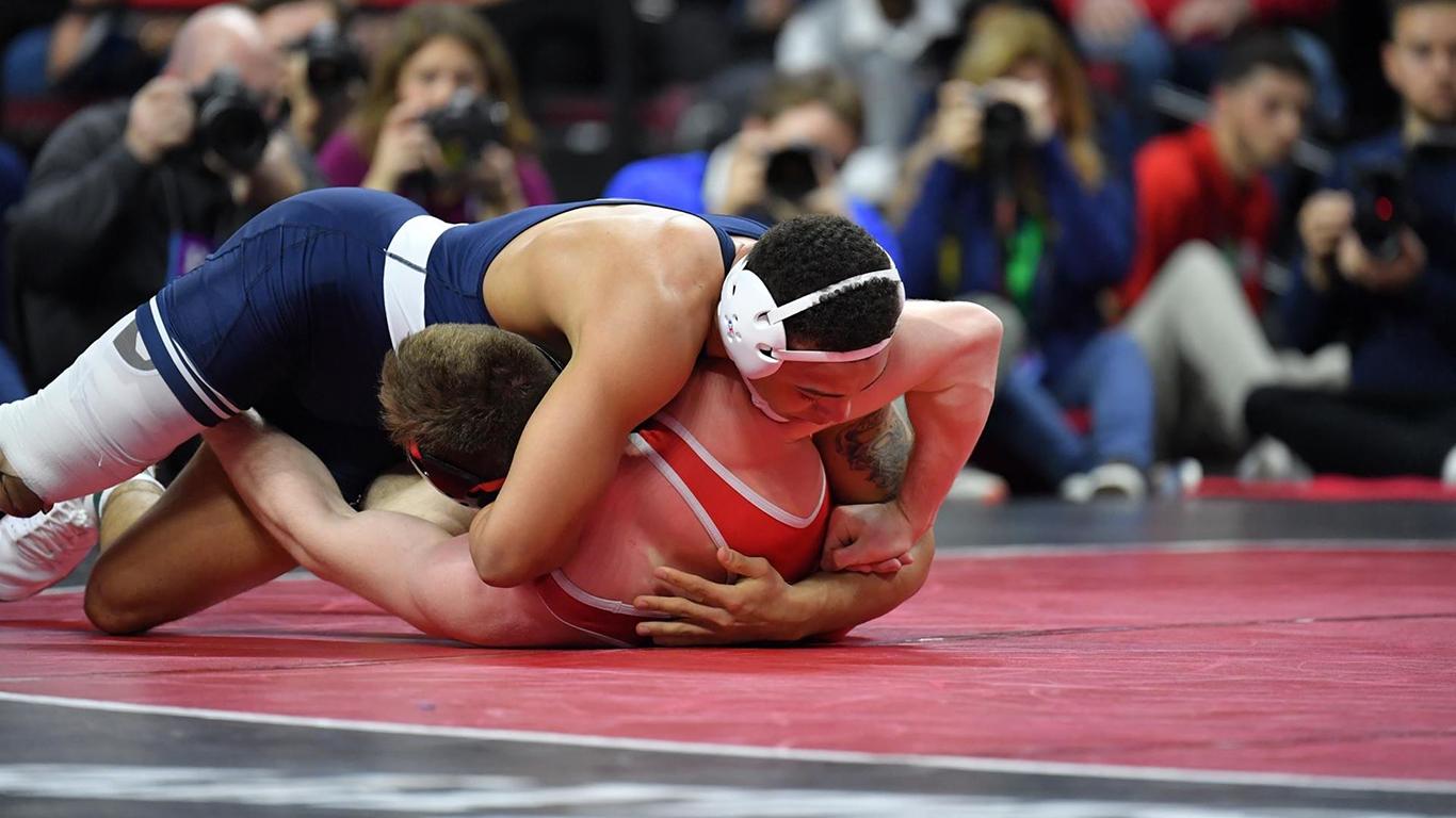 1366x768 Penn State Wrestlers with Five Big 10 Finalists