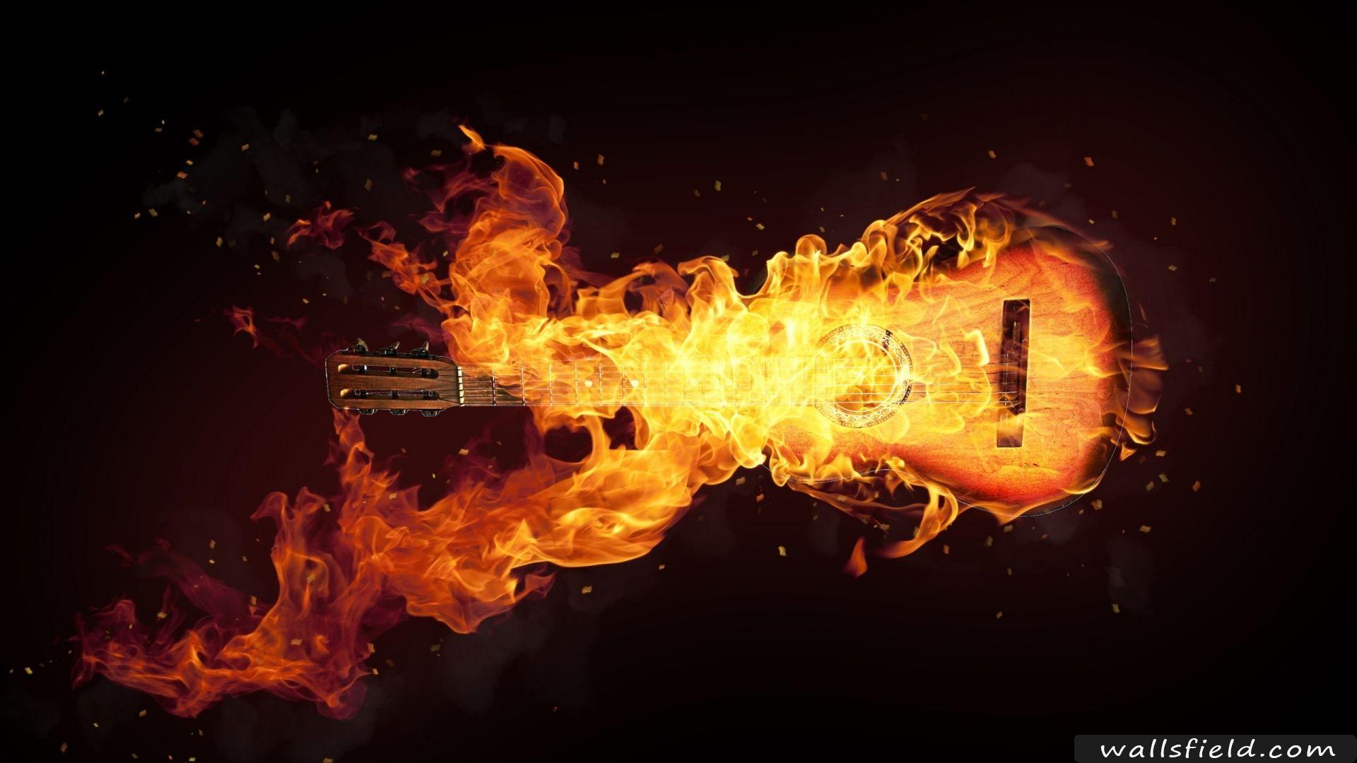 1920x1080 Burning Guitar.com. Free HD Wallpaper. Artistic wallpaper, iPhone background wallpaper, HD wallpaper
