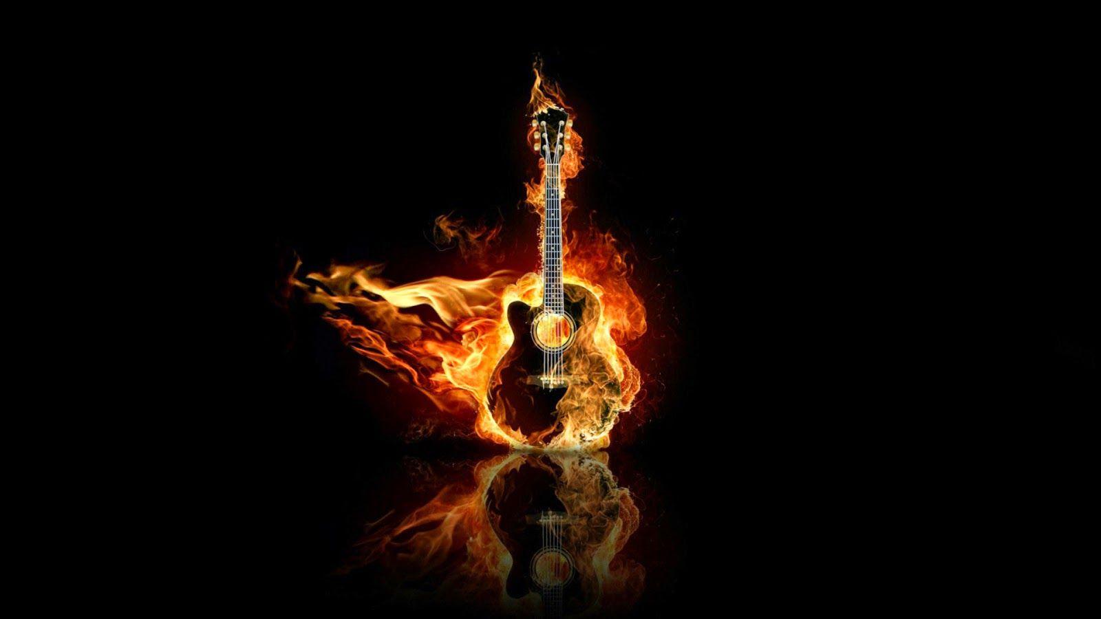 rockstar guitar background