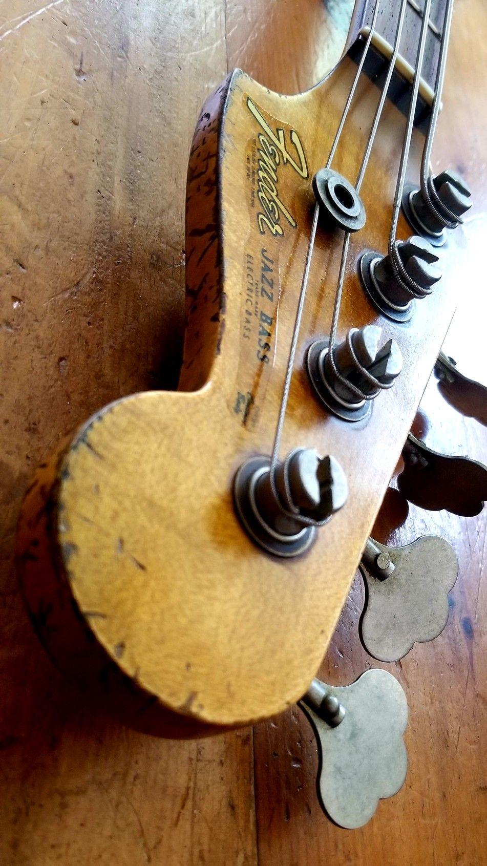 951x1691 Relic worn Fender Jazz Bass Headstock. Fender bass, Fender jazz bass, Fender jazz