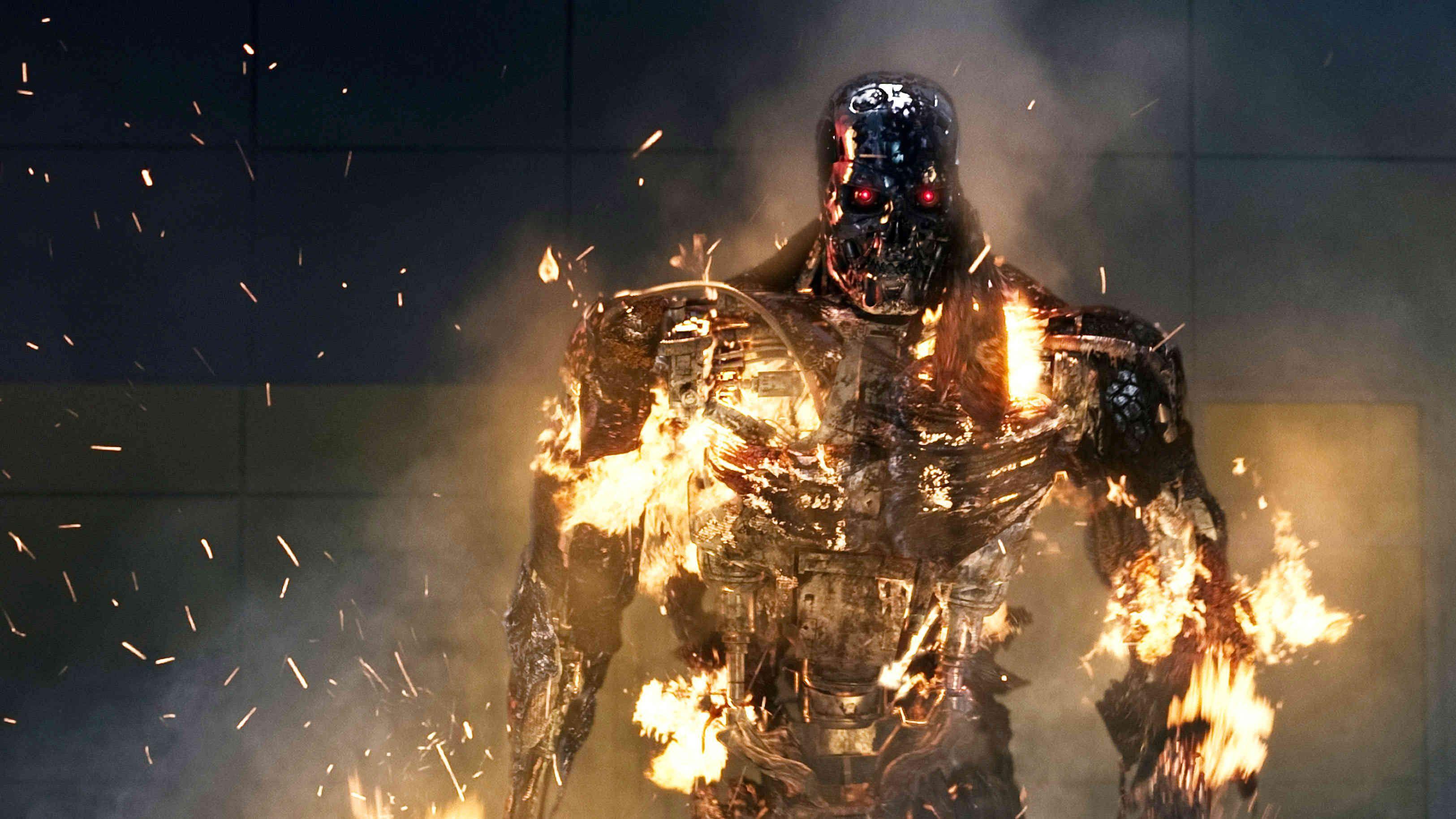 3250x1829 Burning Terminator, Terminator Genisys