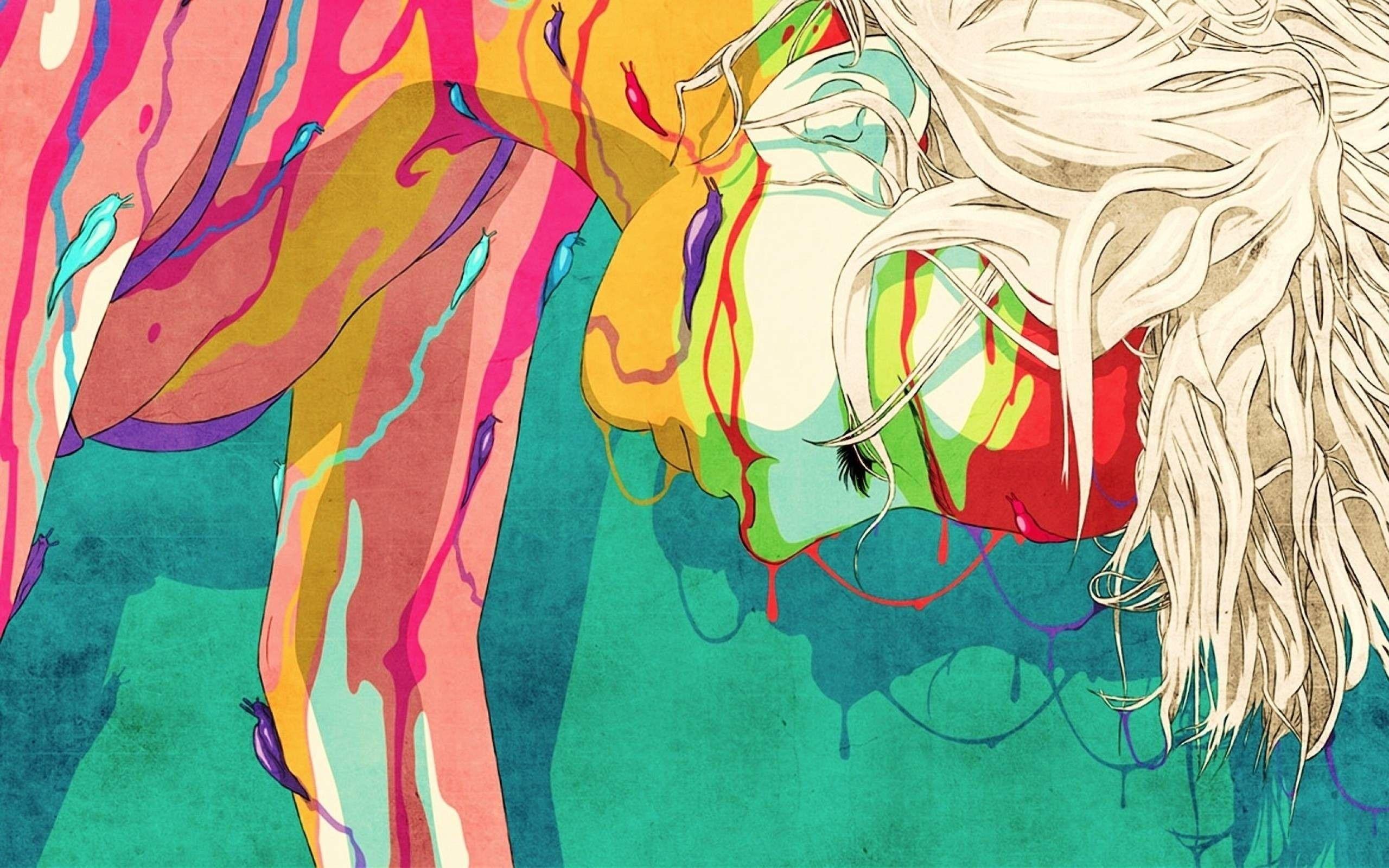 2560x1600 colorful, Body paint, Slug, Abstract Wallpaper HD / Desktop and Mobile Background