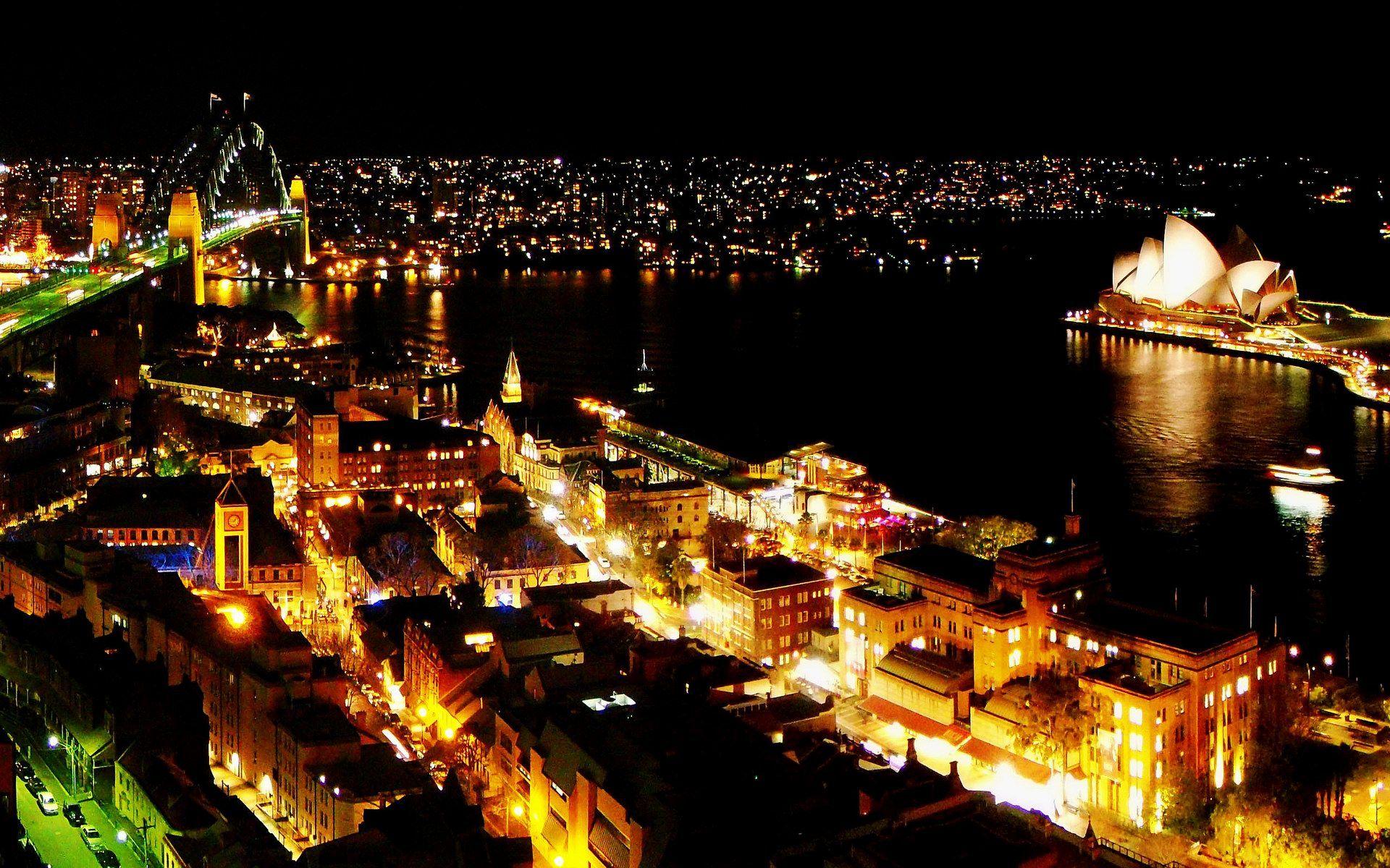 1920x1200 Australia Night Wide Wallpaper