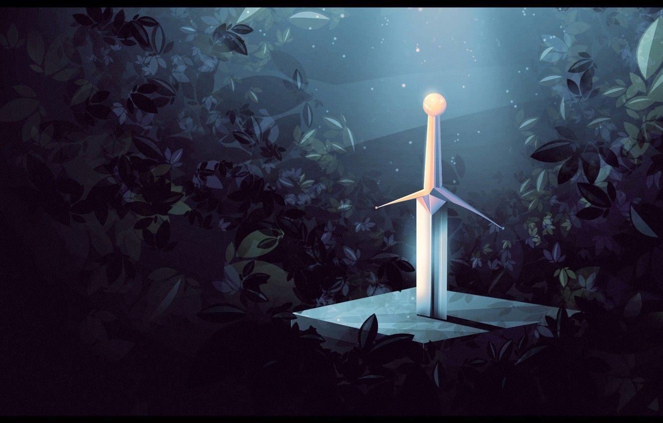 1332x850 Wallpaper plants, ivy, the sword in the stone image for desktop, section минимализм