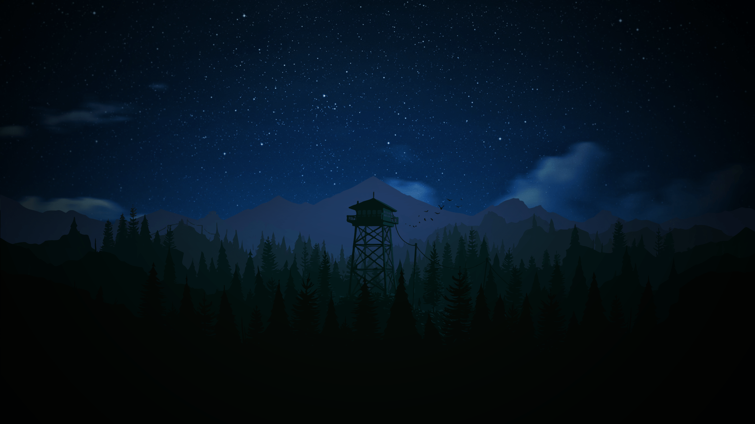 2560x1440 I made a night version of my Firewatch wallpaper: Firewatch