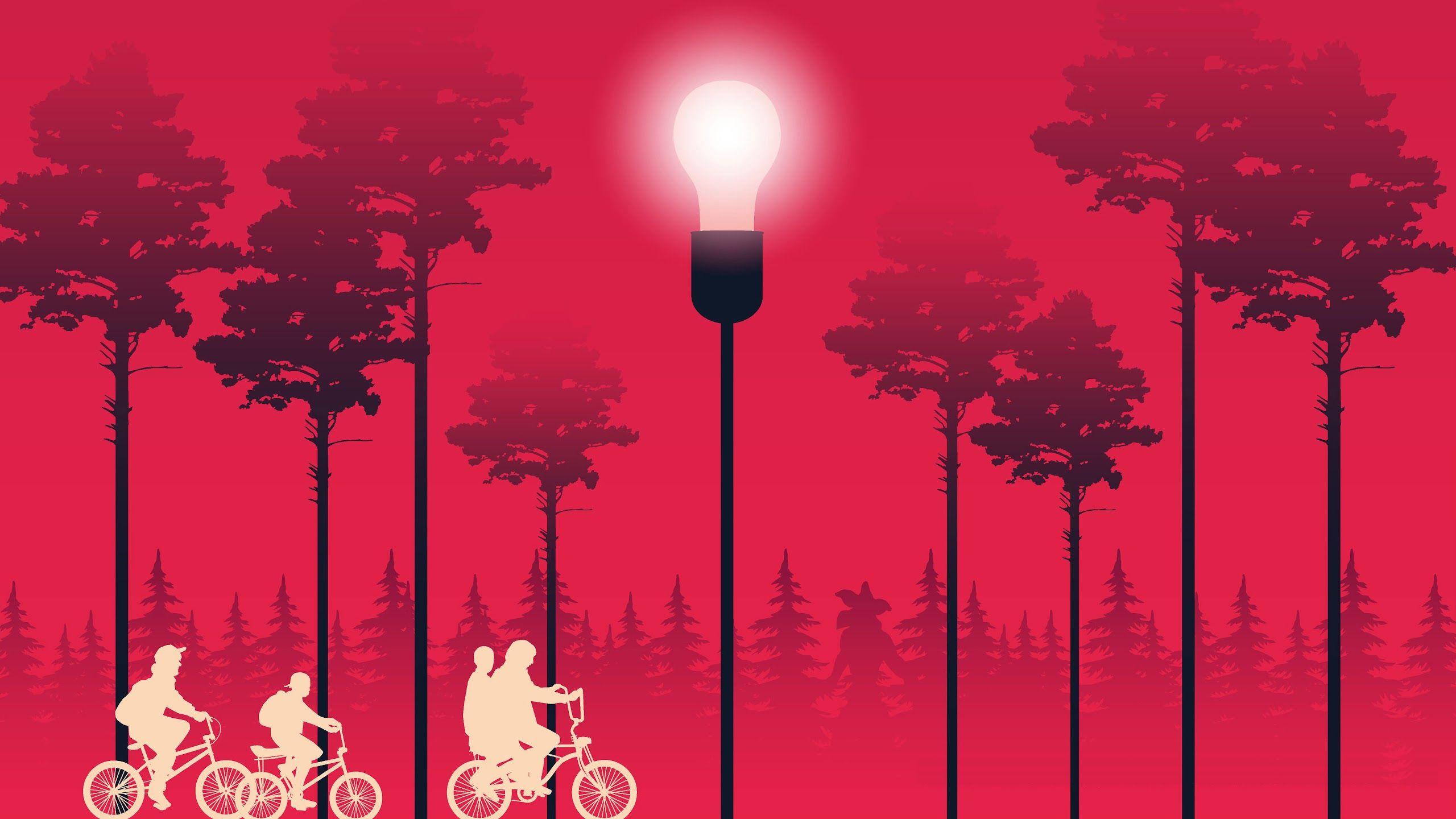 2560x1440 Stranger Things Minimalist 4K Wallpaper