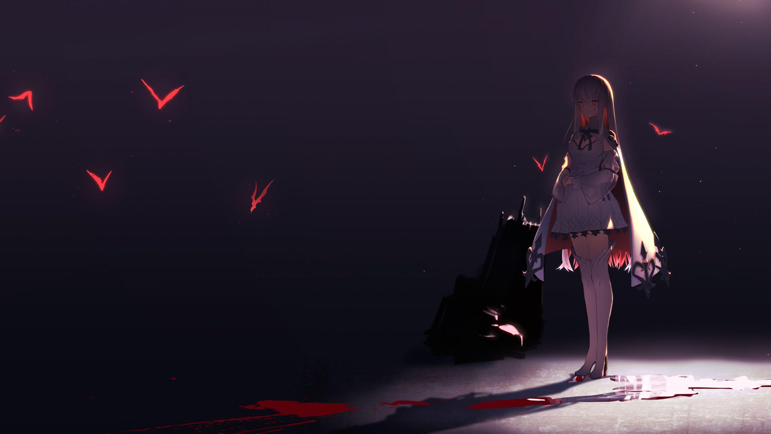 2560x1440 Anime Girl Devil Eyes 1440P Resolution HD 4k Wallpaper, Image, Background, Photo and Picture