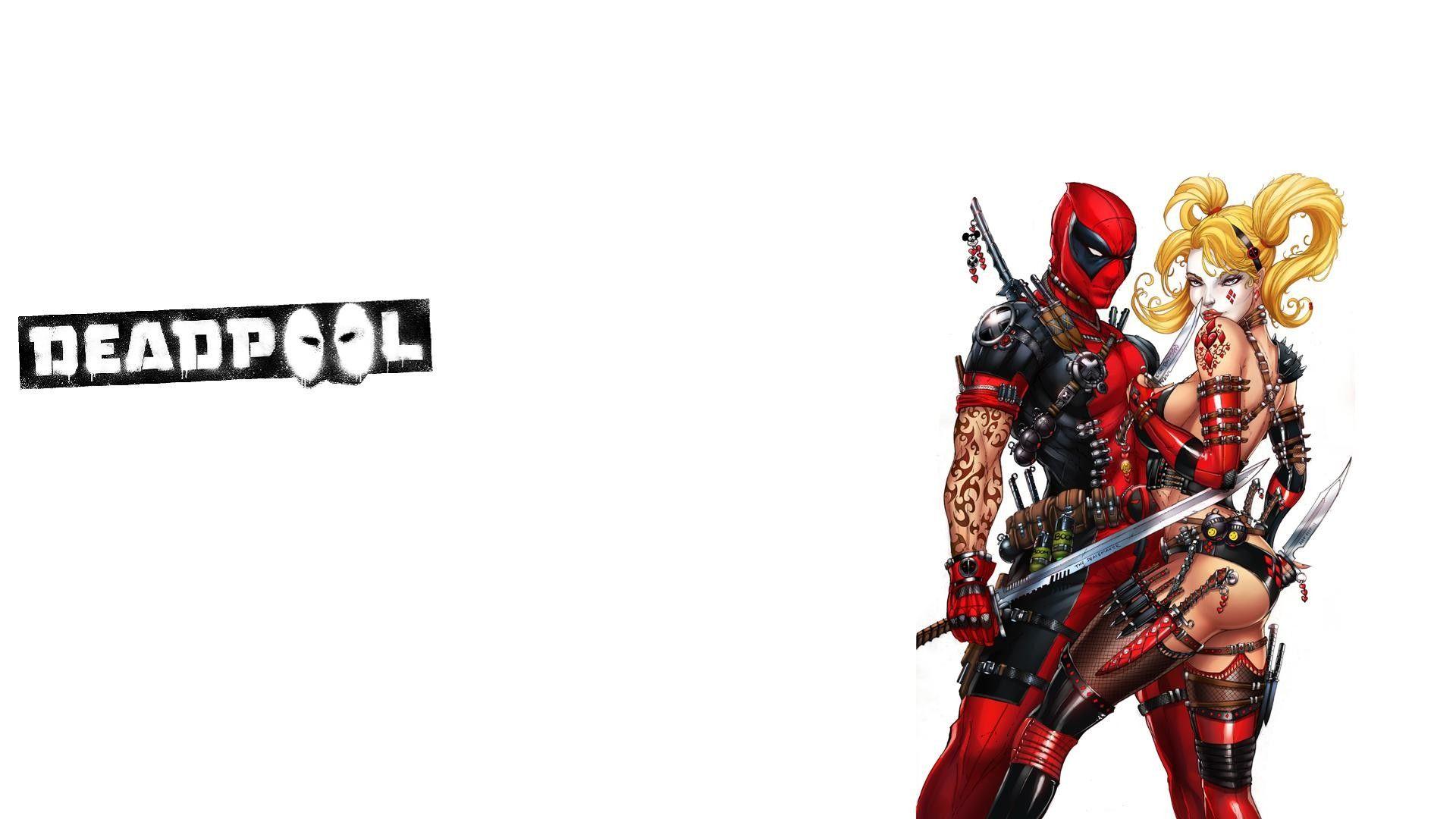 1920x1080 Deadpool and Harley Quinn Wallpaper