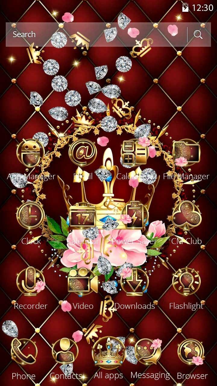 720x1280 Rucha Rane Red Gold Crown Wallpaper