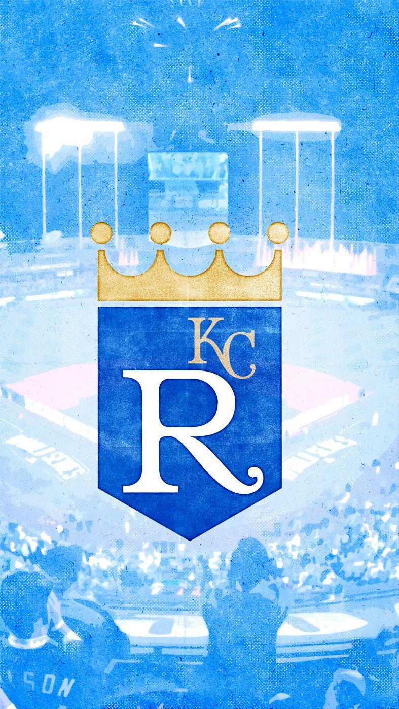 Download Scorched Kansas City Royals Logo Wallpaper