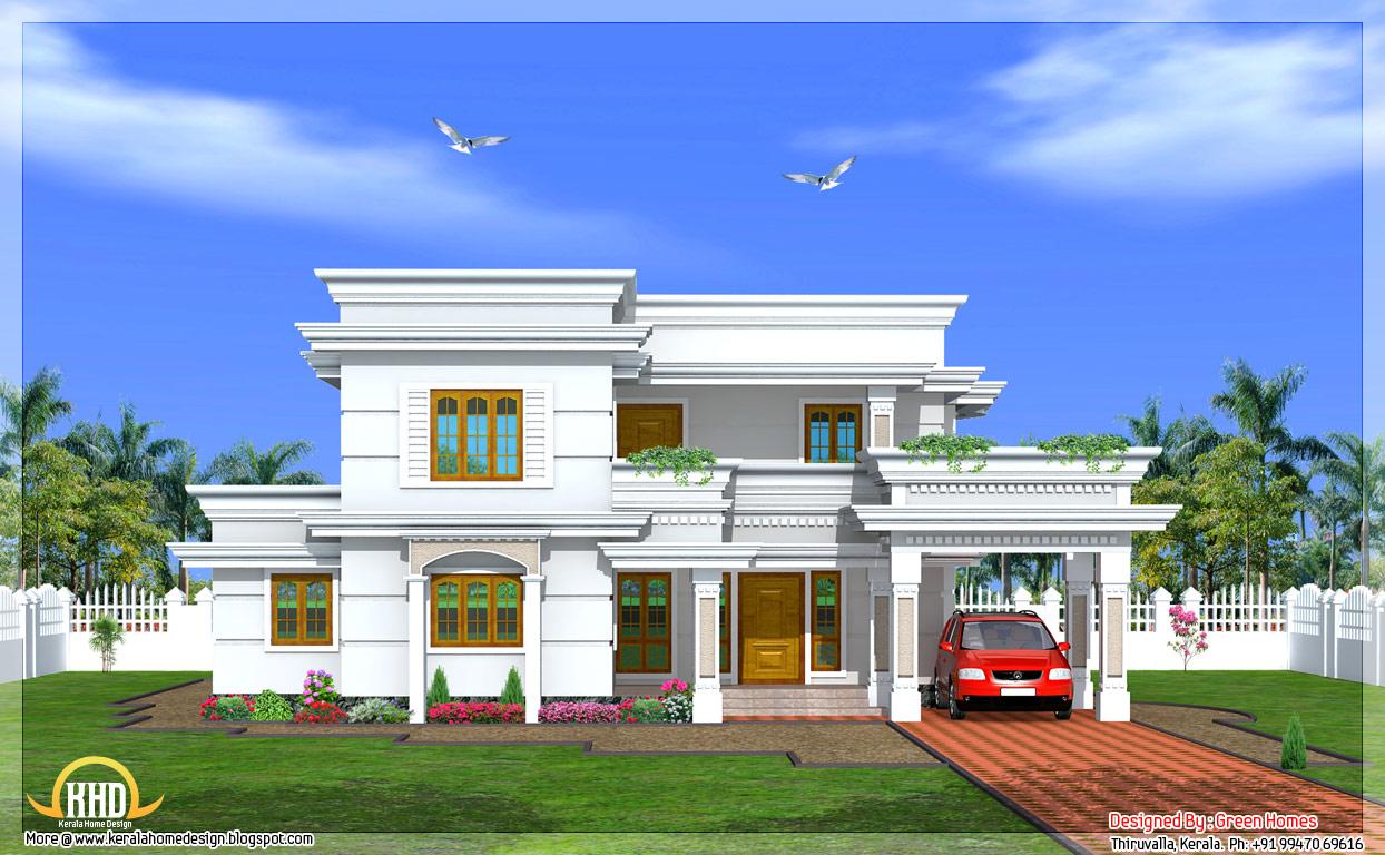 1244x768 Modern Two Story 4 Bedroom House Sq. Ft. Home Design