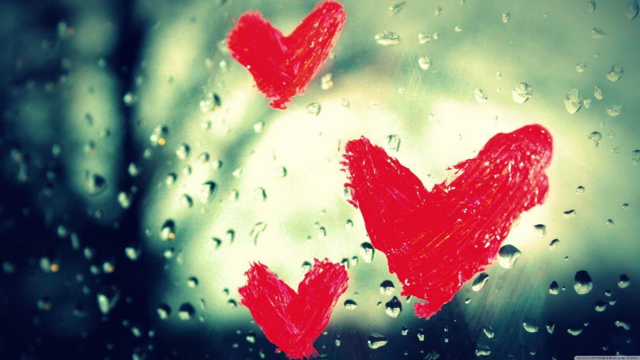 1245x700 Abstract happy glass valentines day condensation hearts rain on glass wallpaperx2160