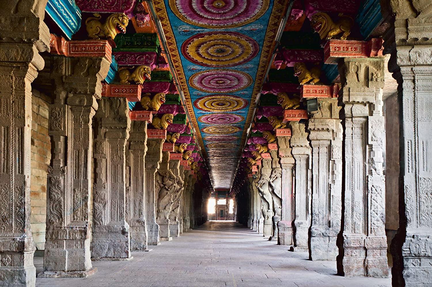1500x999 Temple in Kerala 3D Wallpaper Available in All Size for Living Room, Bed Rooms, TV Background by Kayra Decor, Size : (8 x 6) ft: Amazon.in: Home Improvement