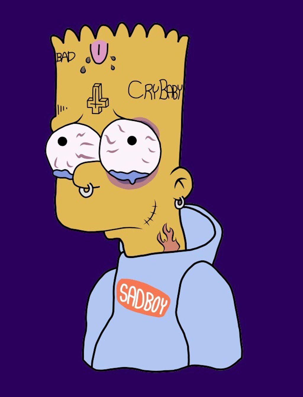 Hình nền 1024x1340 Sad Simpsons