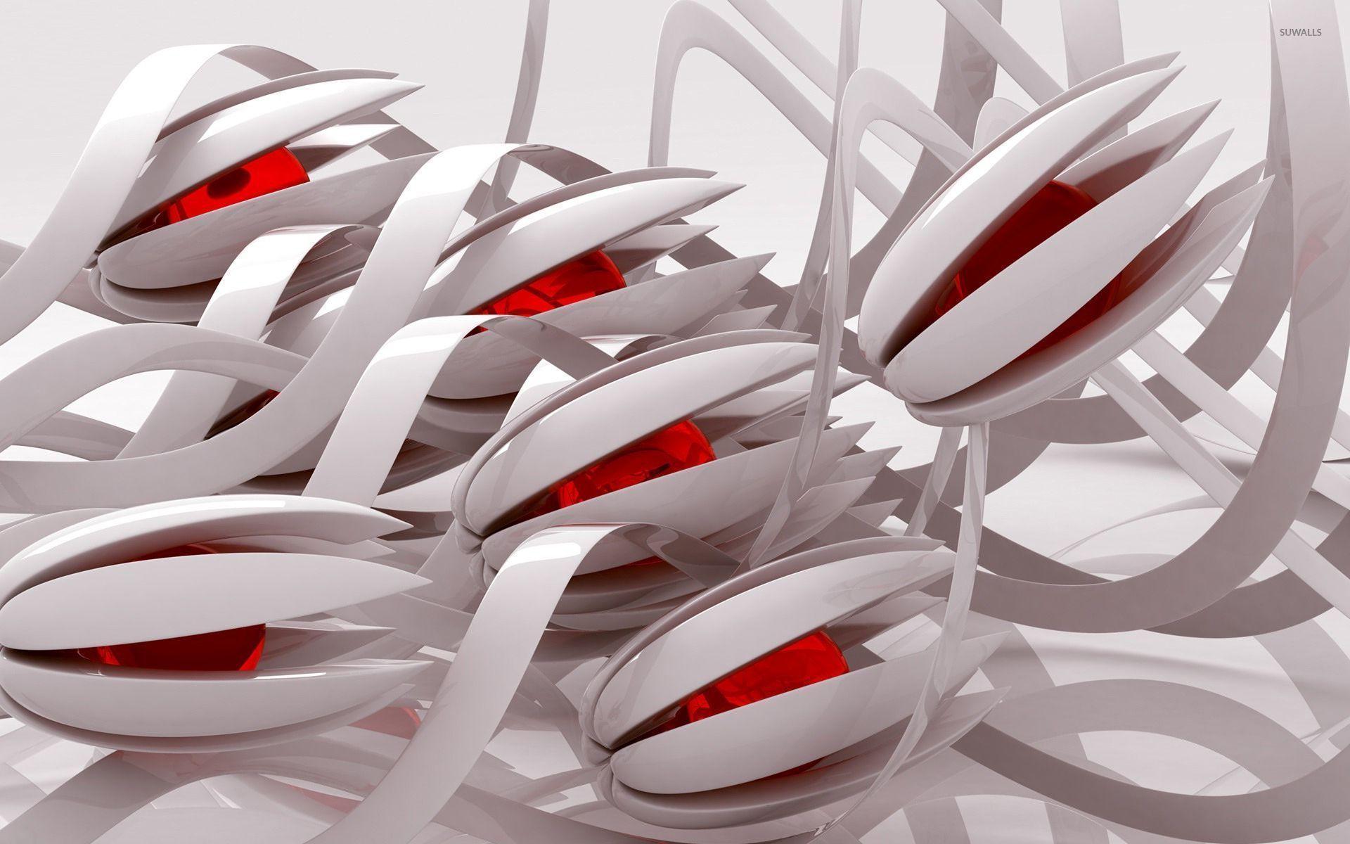 1920x1200 Red and white tulips wallpaper wallpaper