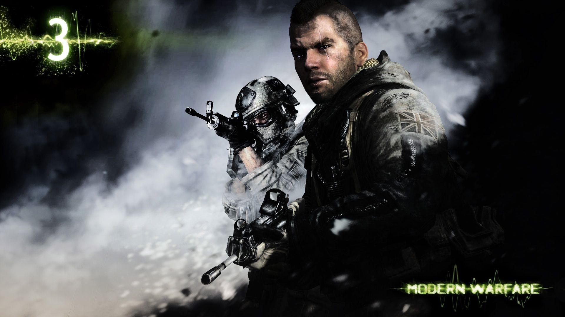 1920x1080 Download Wallpaper 1920x1080 call of duty modern warfare soldiers, scar, automatic, figure Full HD 1080p HD Background
