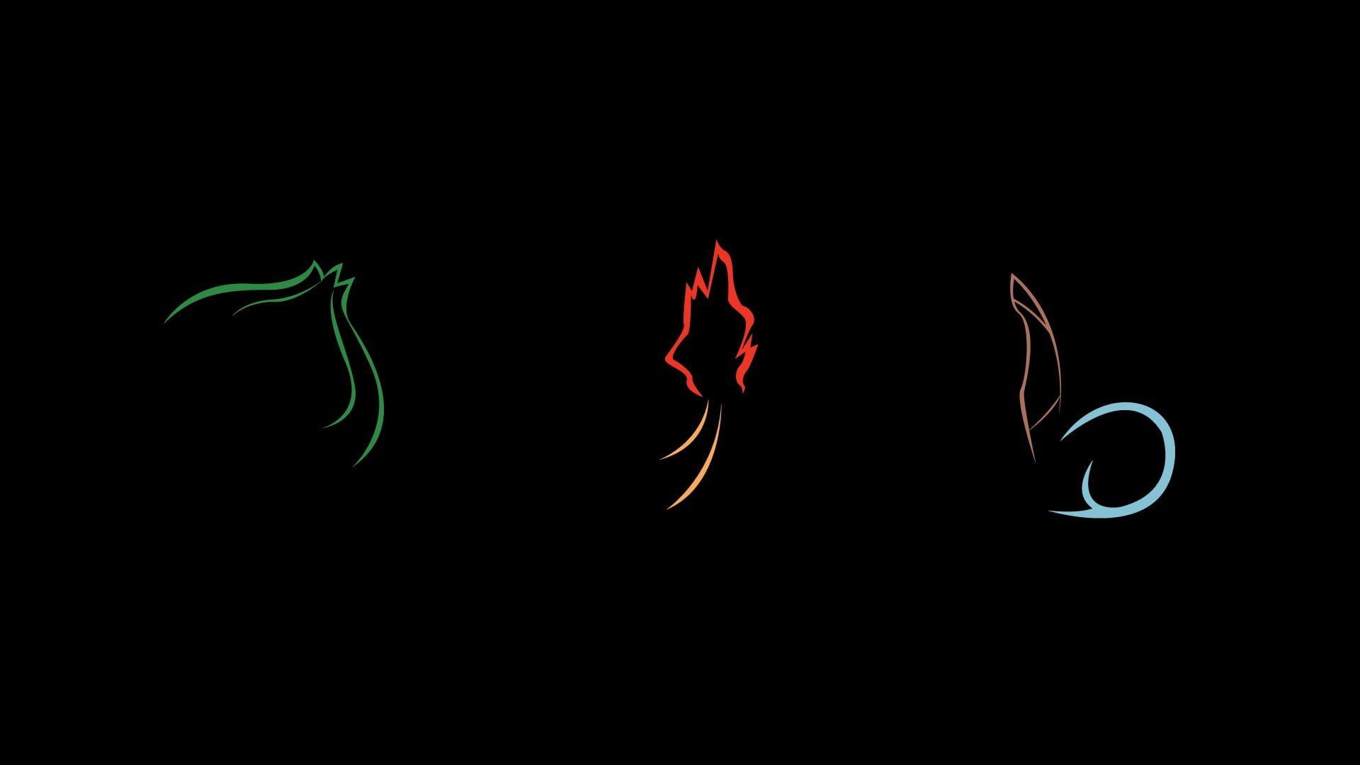 1920x1080 Pokémon Dark Minimalist Wallpaper